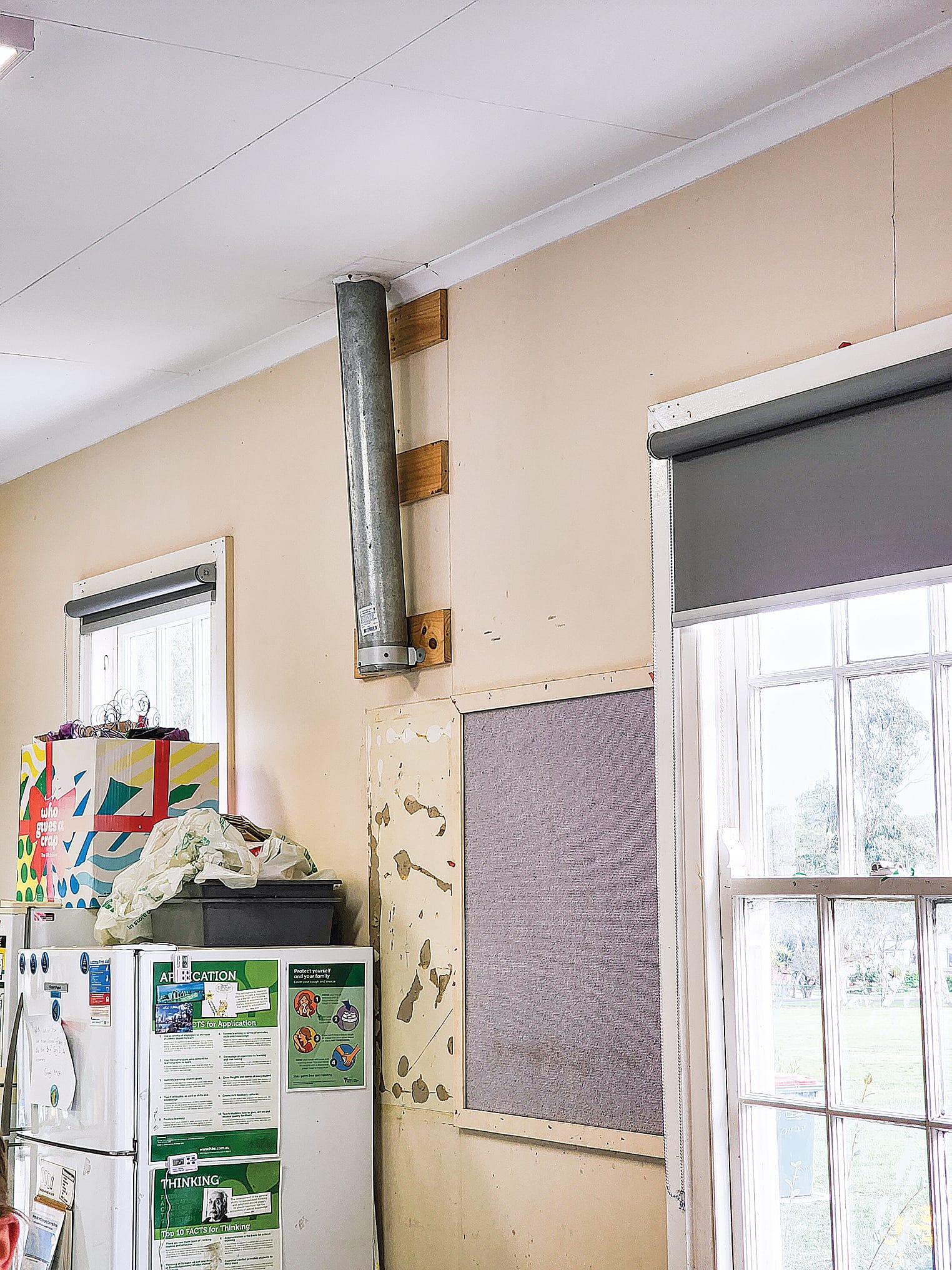 The removal of the wooden quadrangle will mean new facilities and no more inadequate repairs. C33_4322