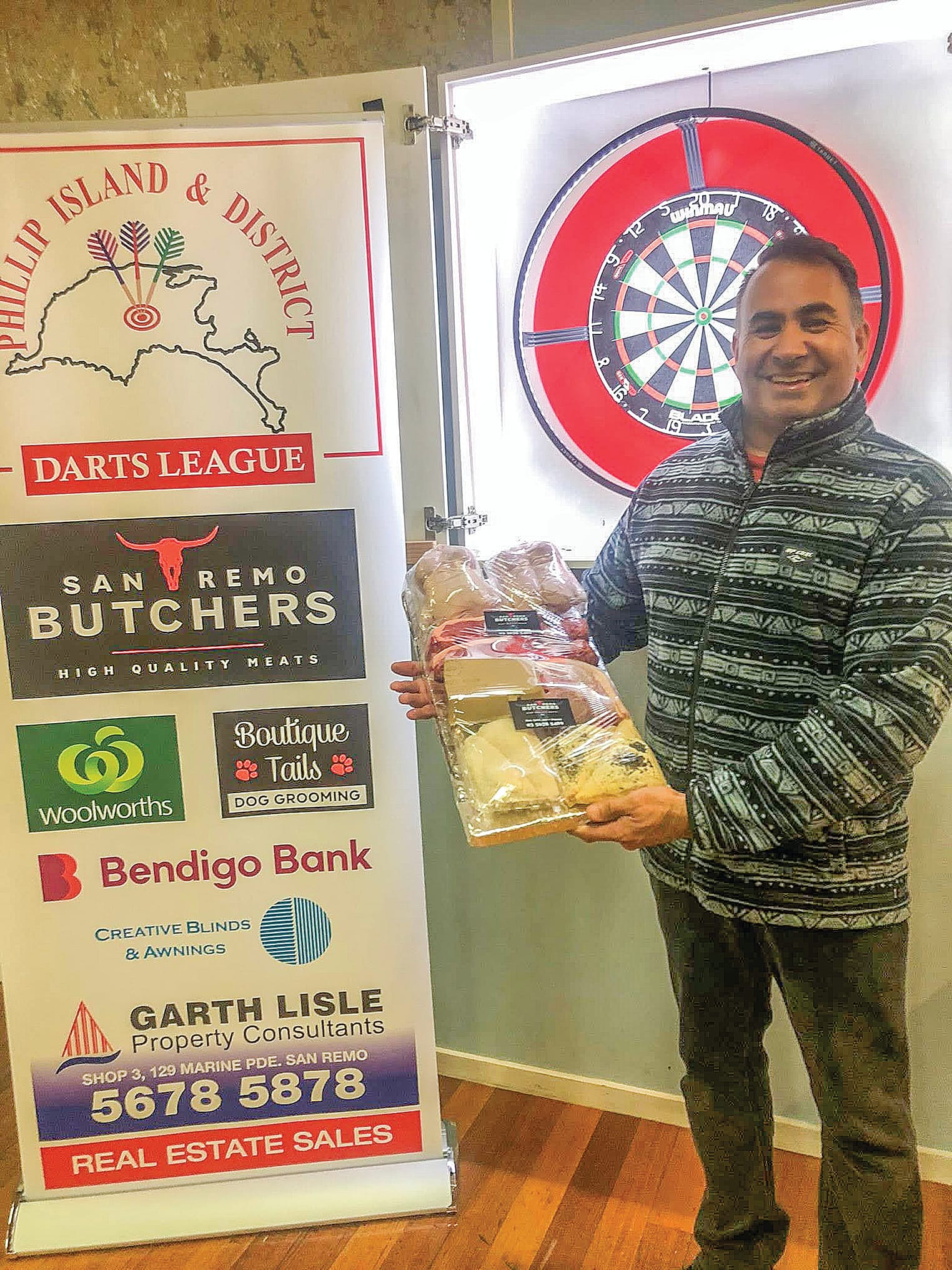 San Remo Butchers meat tray winner Dave ‘Iceman’ Raso.