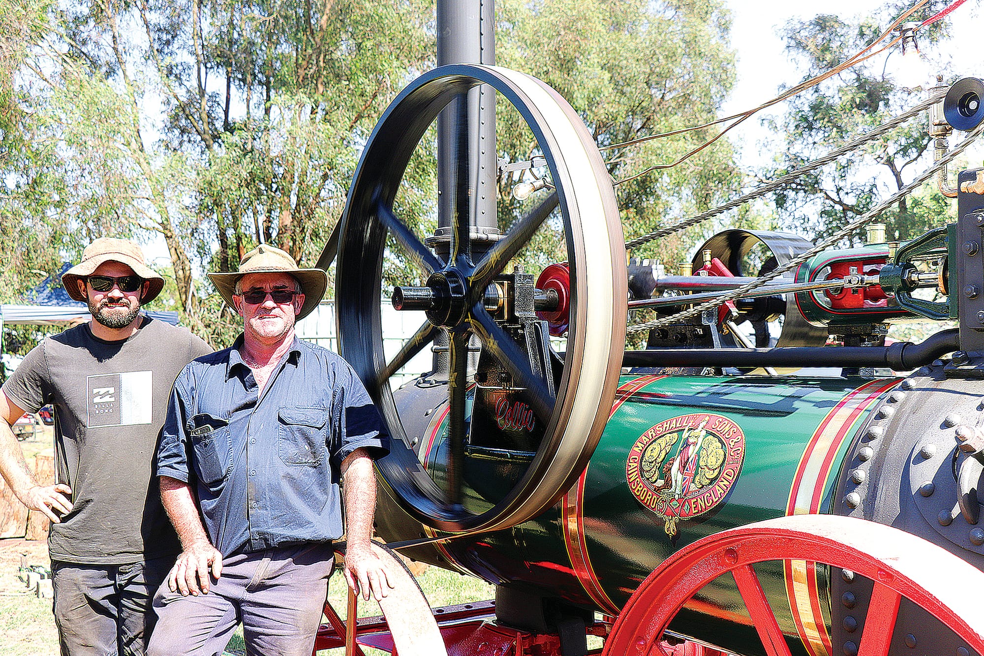 The 1912 portable steam engine, ‘Collie’, was restored by Peter and Colin Coleman and featured at the event in 2022. Z09_1222
