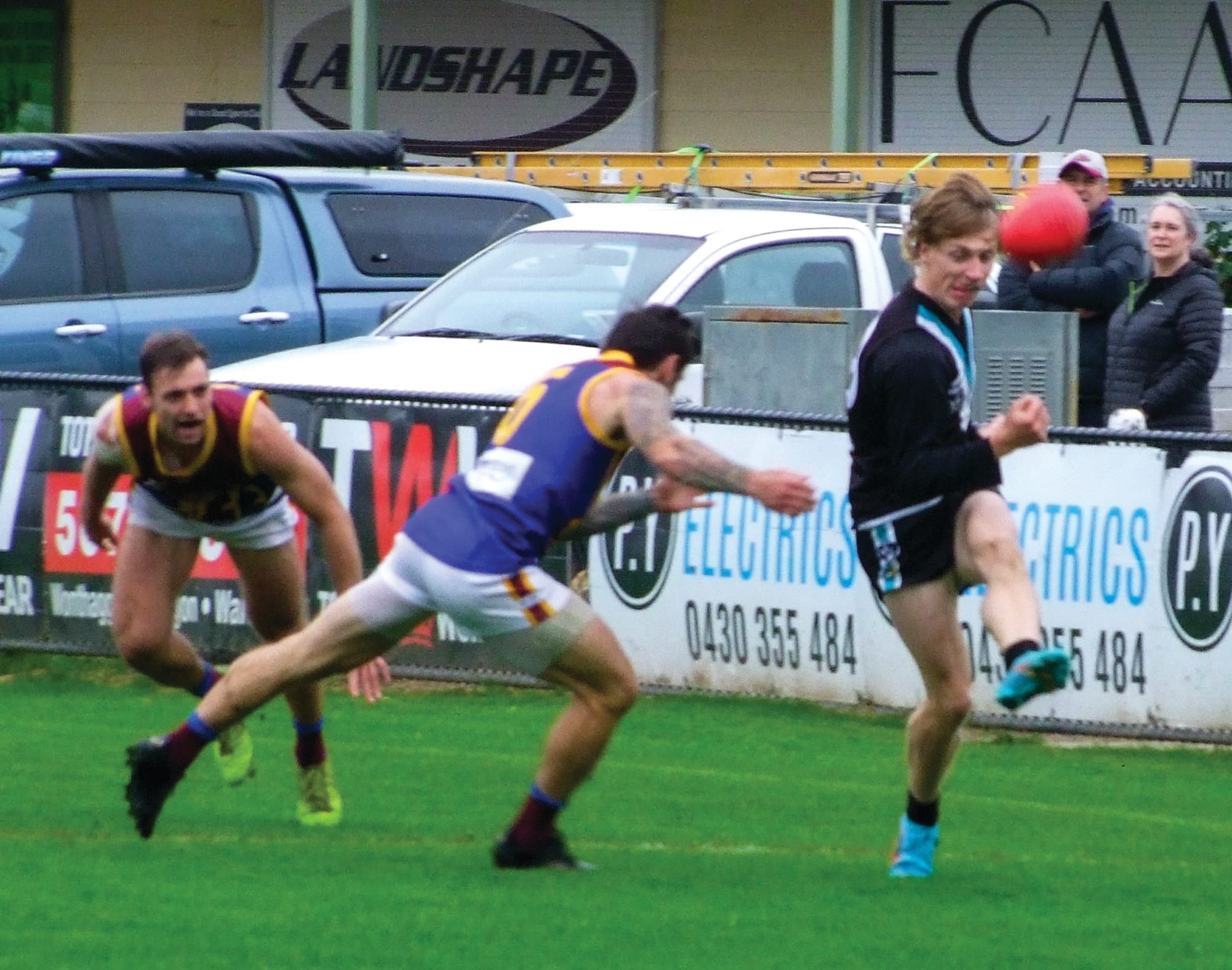Best player for the Power on a down day for them was Issac Chugg, clocking up the kms and the possessions on his wing. Photos by Paul Landells.