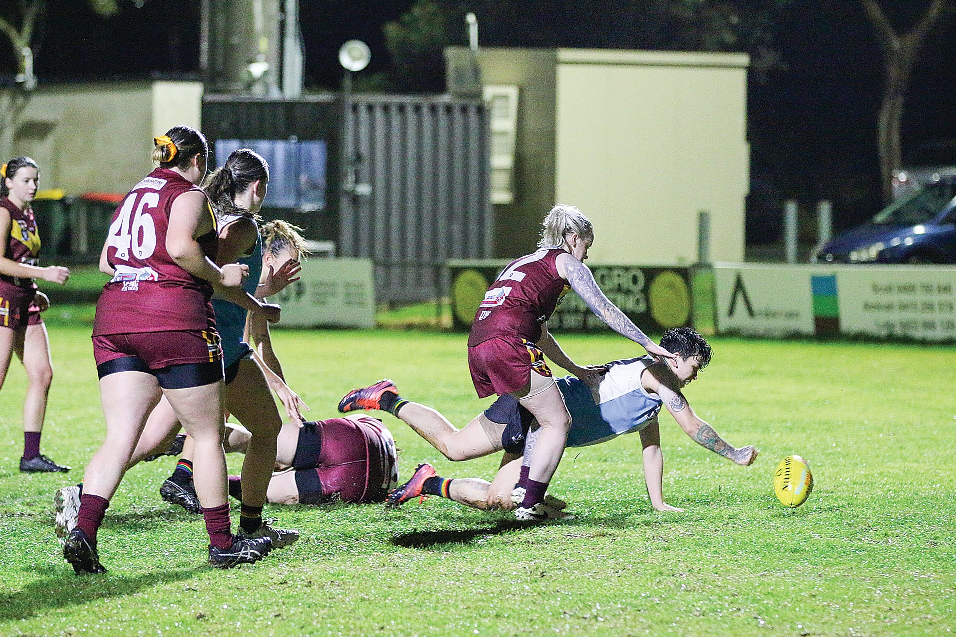 Nicole Randall worked hard in the defence for the Breakers.