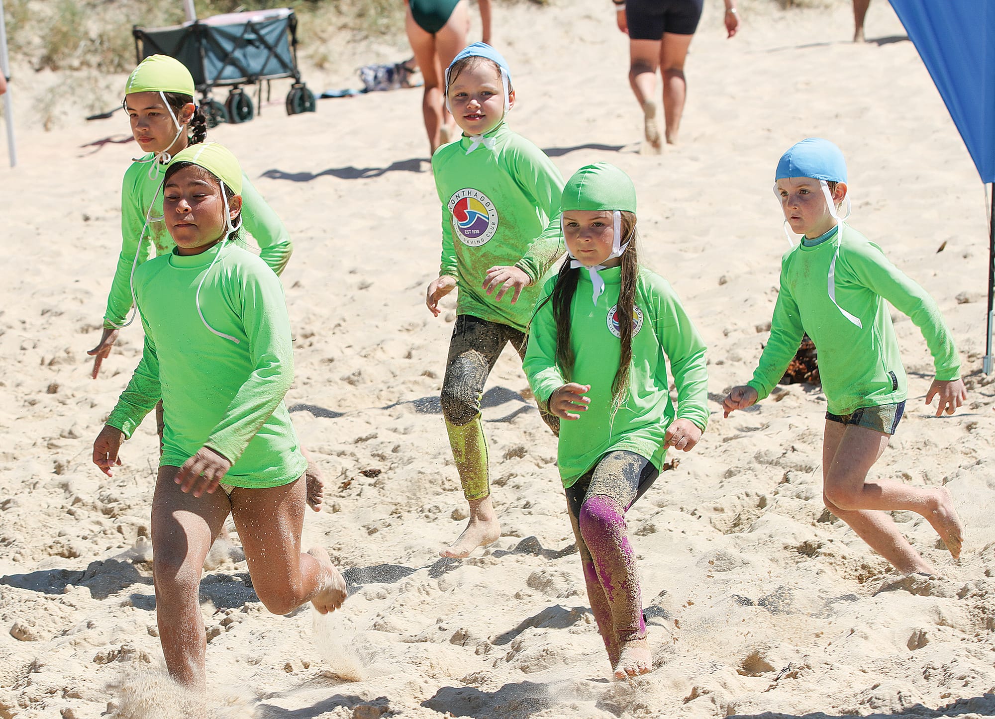 Beach sprint at the WLSC Nipper Championships at Cape Paterson. B89_0225