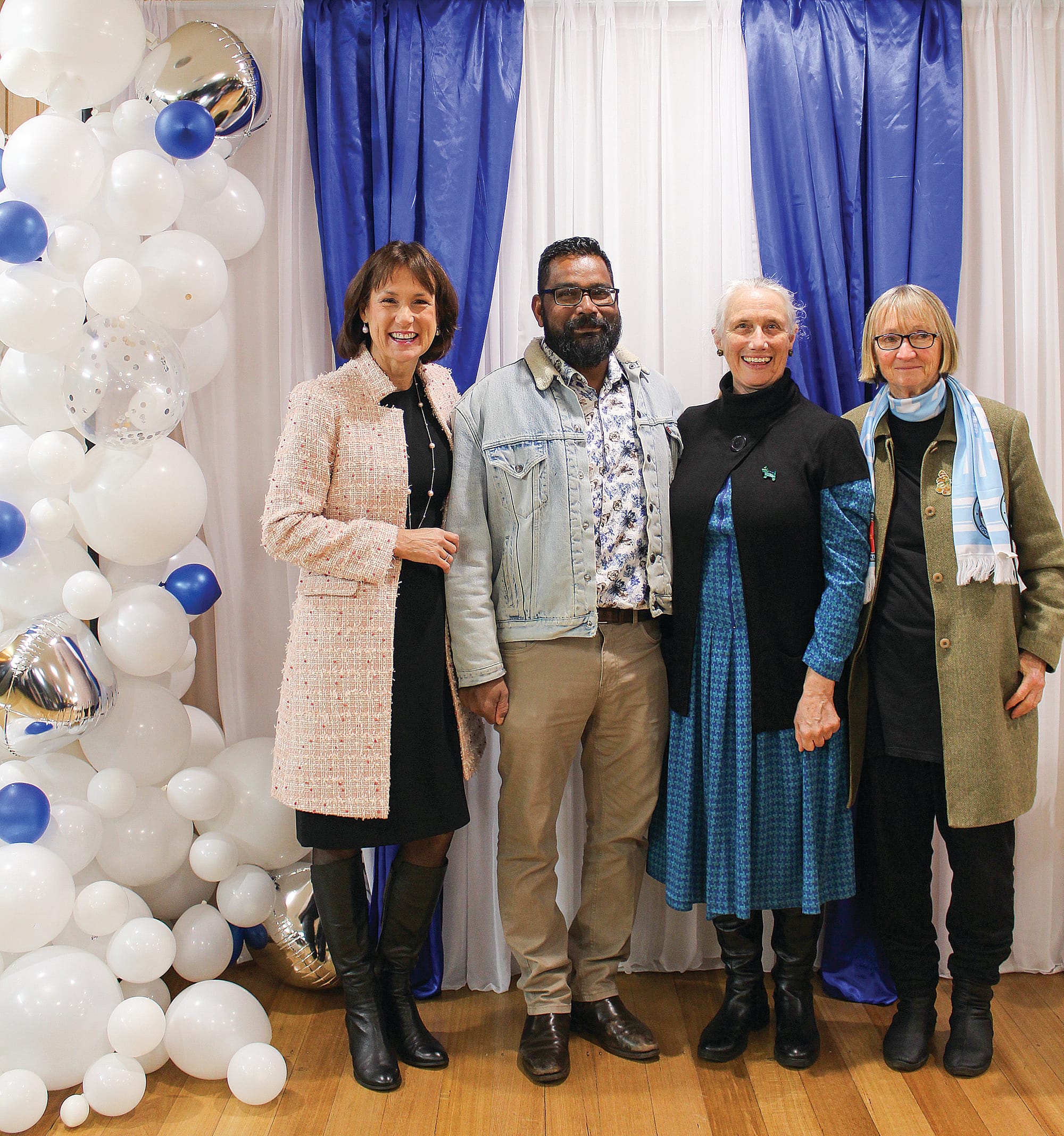 Founding Leongatha Knights Football Club committee Melina Bath, Gerry Marvin, Pam Morris and Aileen Vening.