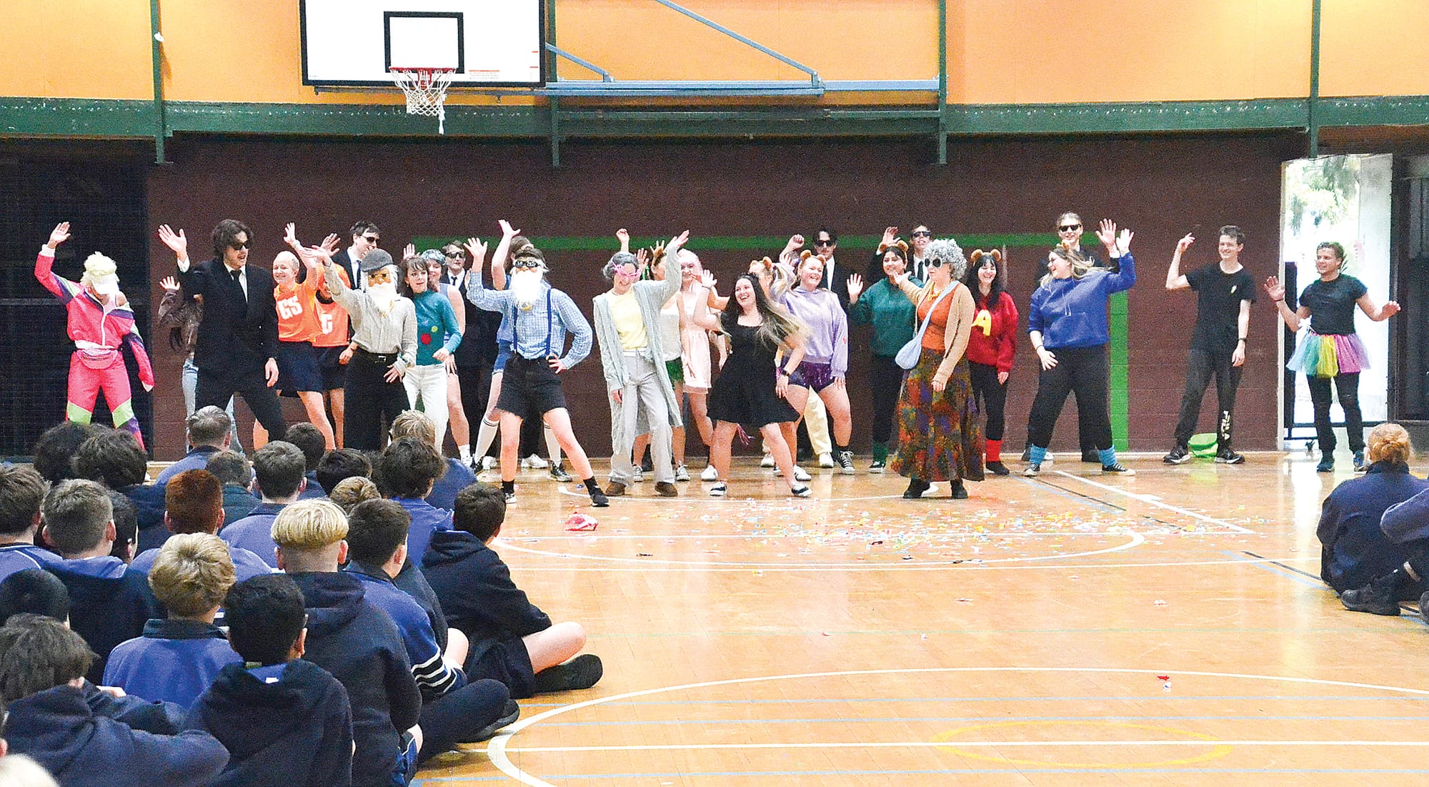 The year 12’s celebration day brightened up the morning school assembly last Thursday.