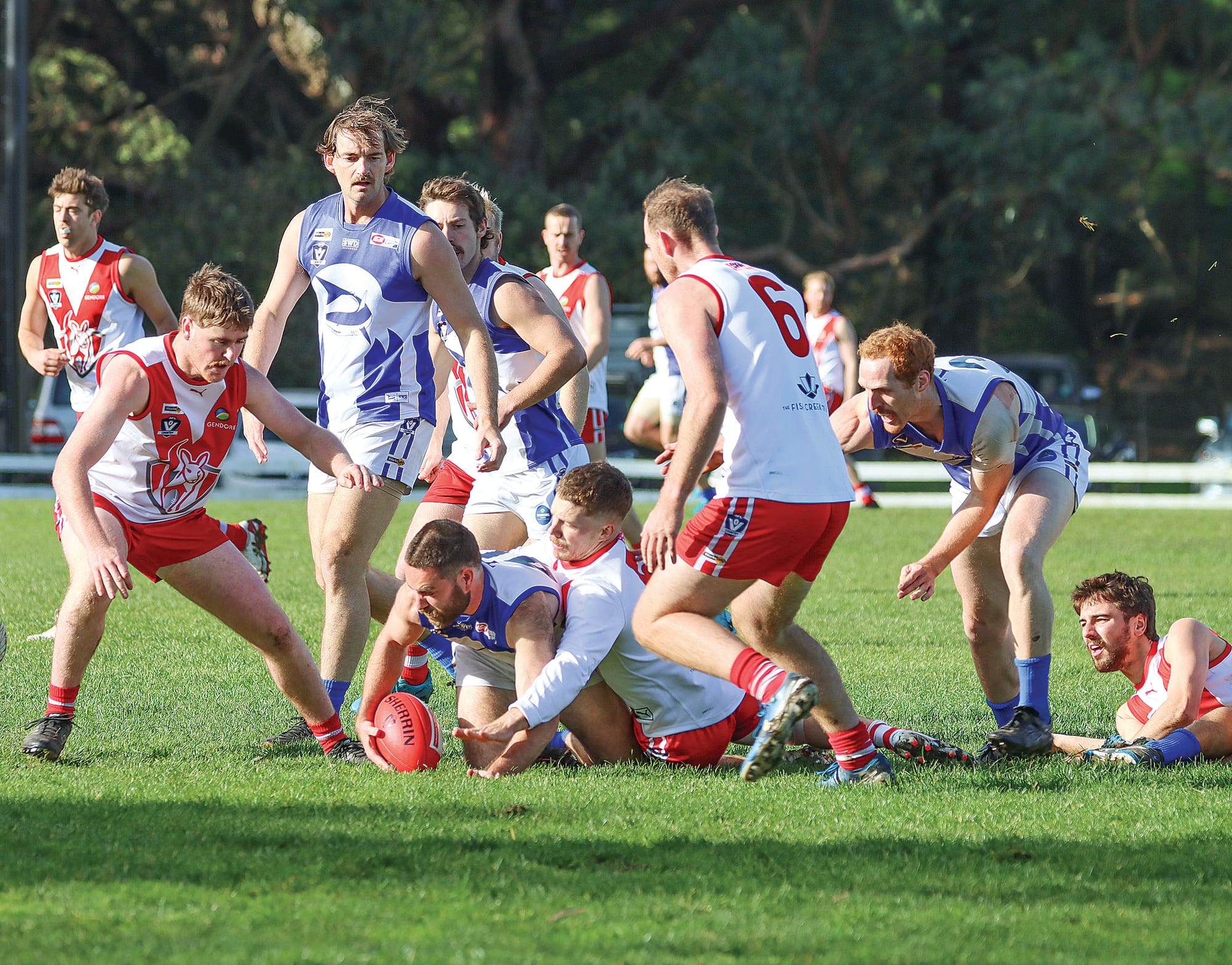 Fish Creek and Tarwin battle for the footy. A41_2825