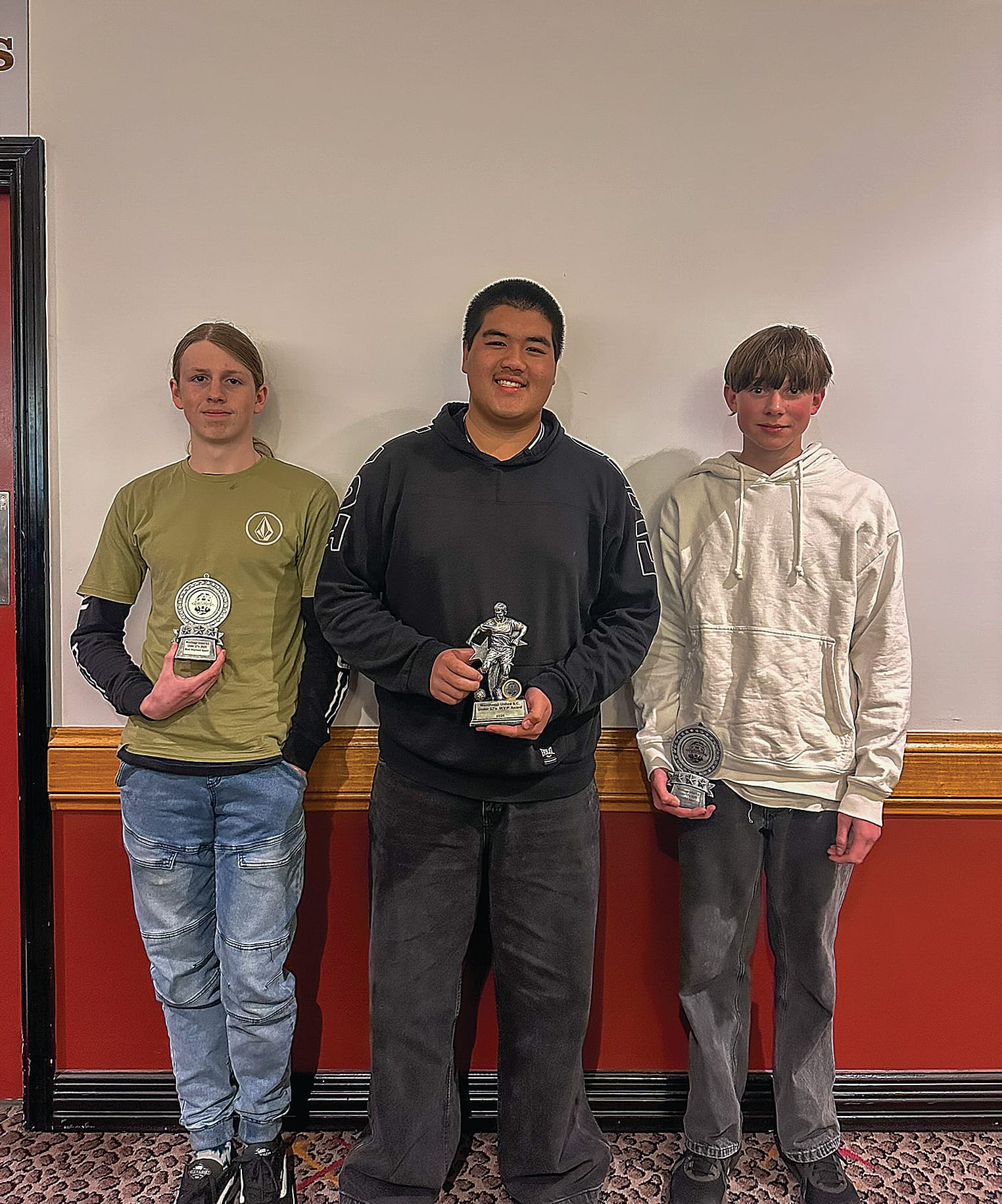 Jarrah Tagell (Most Improved), Peeraphan Panyo (MVP), and Bryce Pritchard (Coach’s Award) stood out as key players in the U17 team.