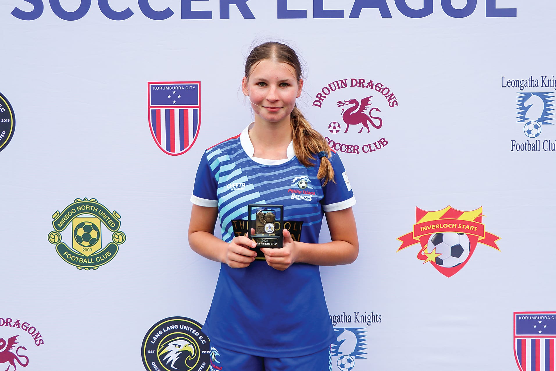 Phillip Island’s Evie Titmarsh was named the Most Valuable Player in the Senior Women’s Grand Final. A62_3825