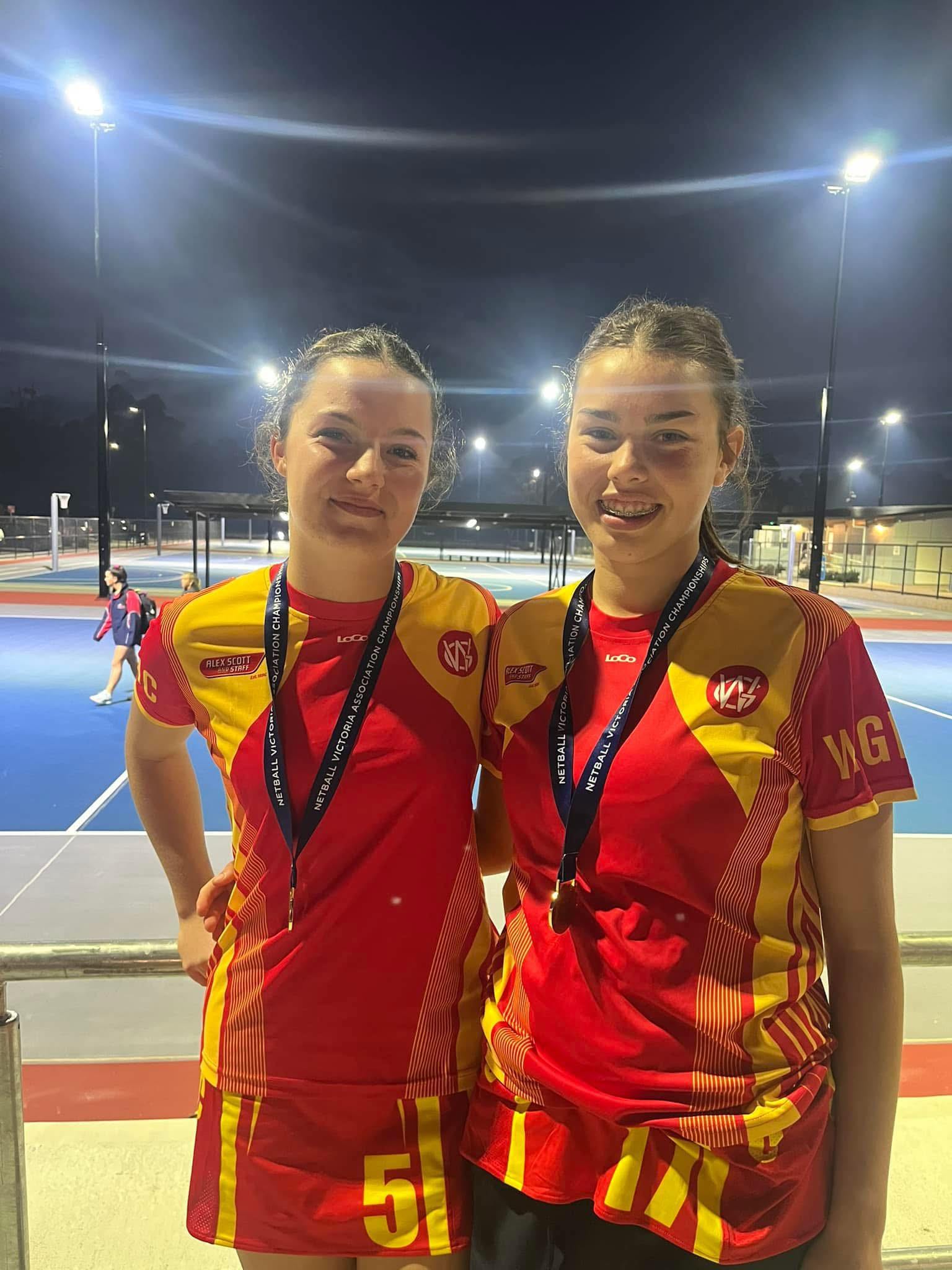 Adele Hecker and Aisha Hibbert - U15 & U17 Netball Vic Assoc championships.