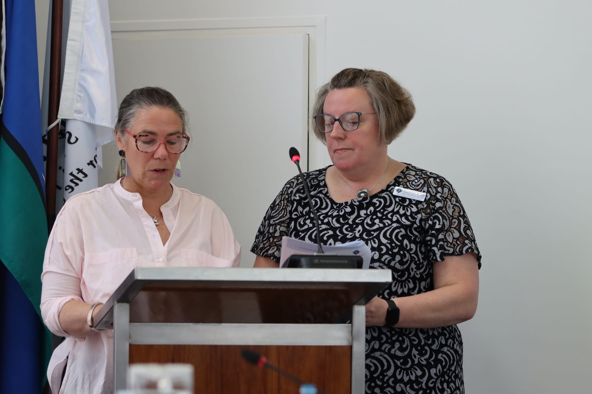 Cr Sarah Gilligan is sworn in for her second term.