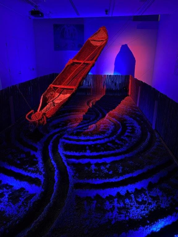 The art exhibition entitled ‘Millowl’ by the Baluk Arts group was a feature of opening weekend at Berninneit, and will run through into December.