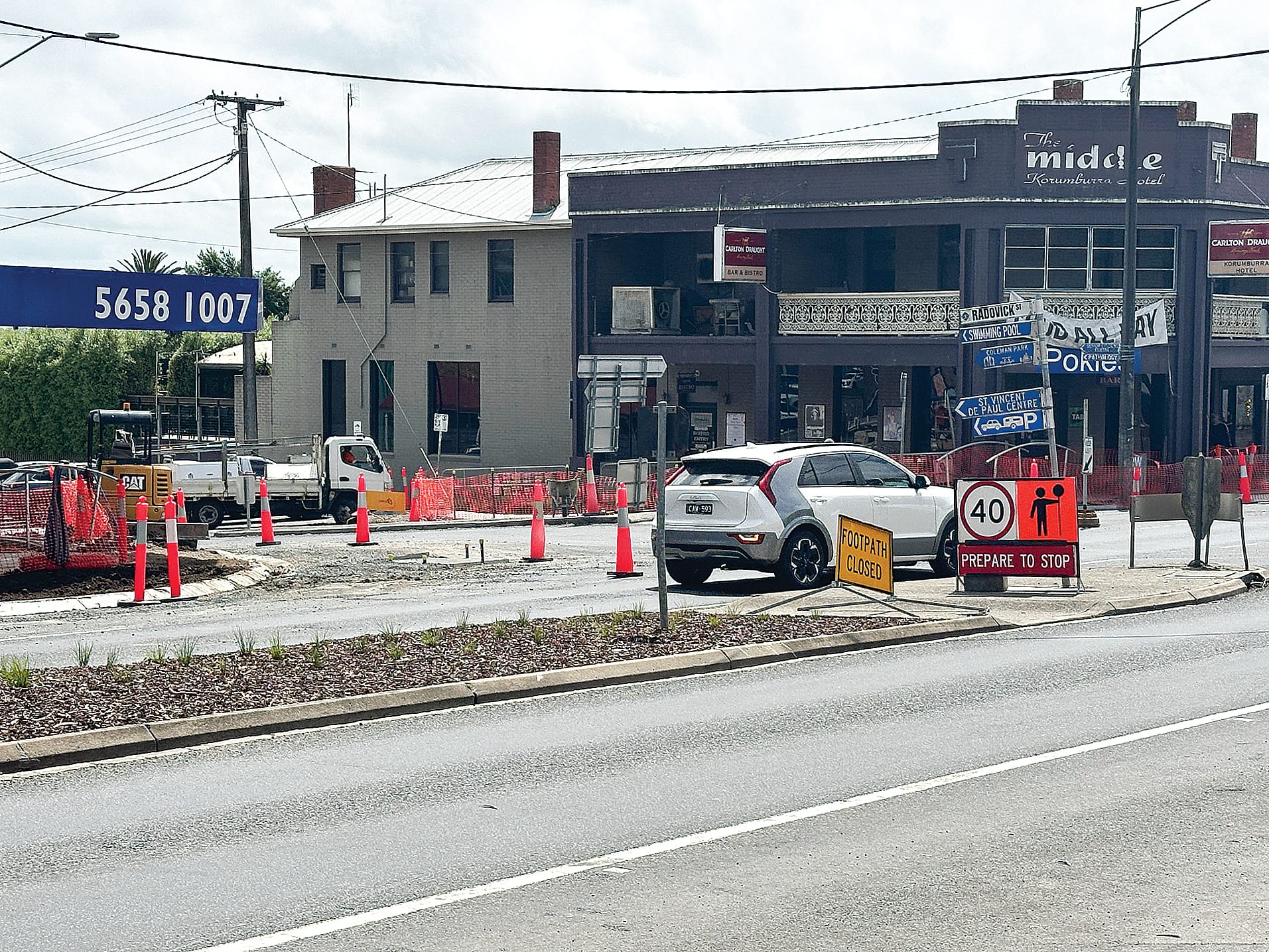 Work on Commercial Street is only 65 per cent finished and anticipated to continue into the middle of next year. ob13_5124