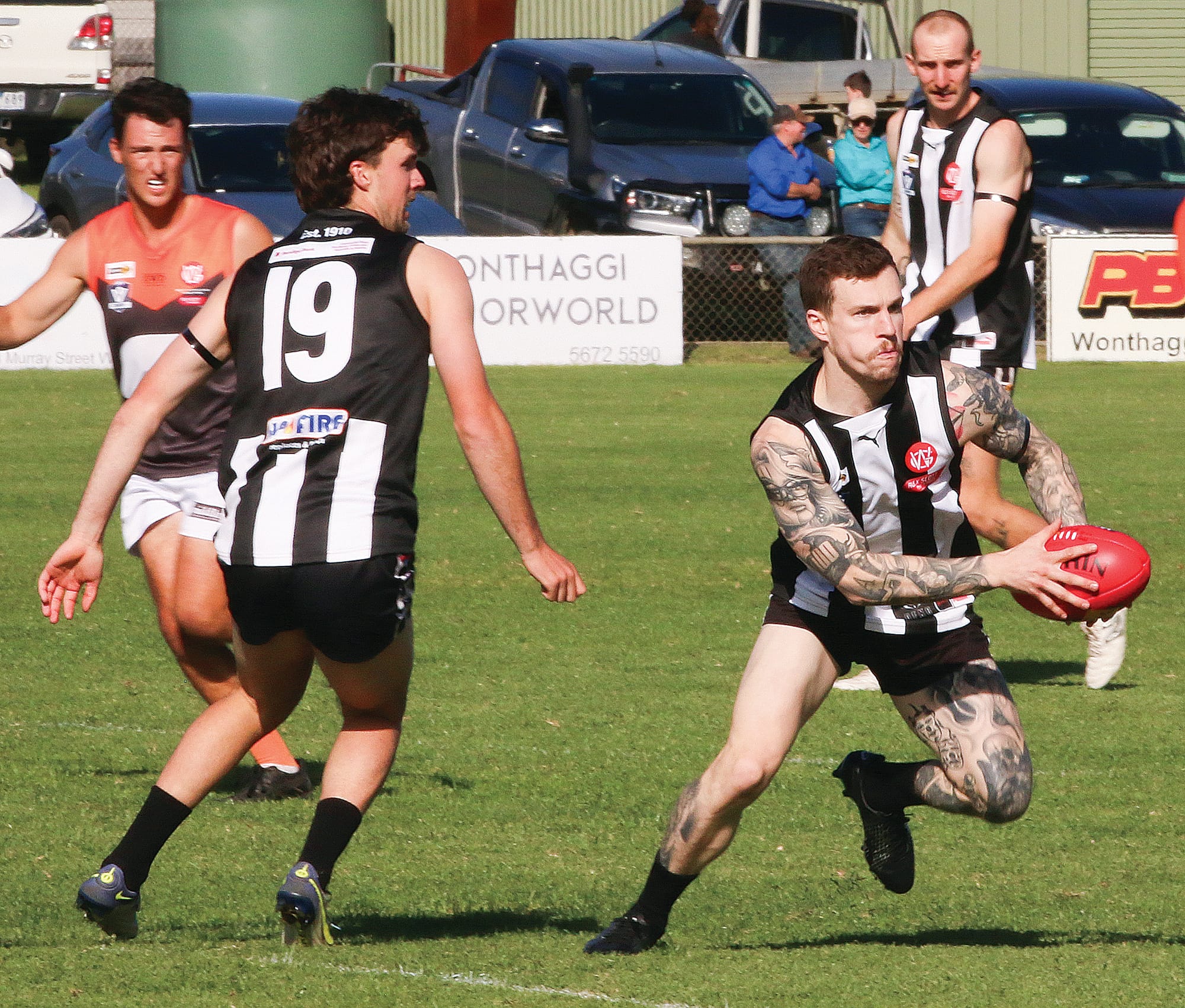 Looking for an opening, Curtis Murfett weighs up his  options during the first quarter on Saturday. C81_1824