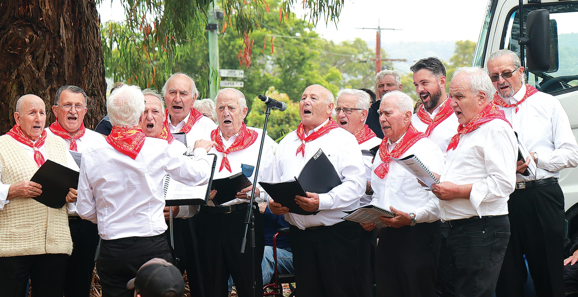 The Veneto Club Melbourne Choir performed traditional songs from the Veneto Region of Italy and other Italian regions at the Mirboo North Italian Festa on Sunday.