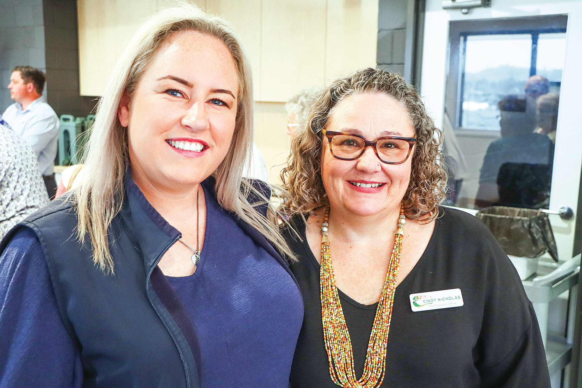 Carinya Lodge’s executive assistant Sarah Jackson and CEO Cindy Nicholas are delighted with the success of the opening celebration.