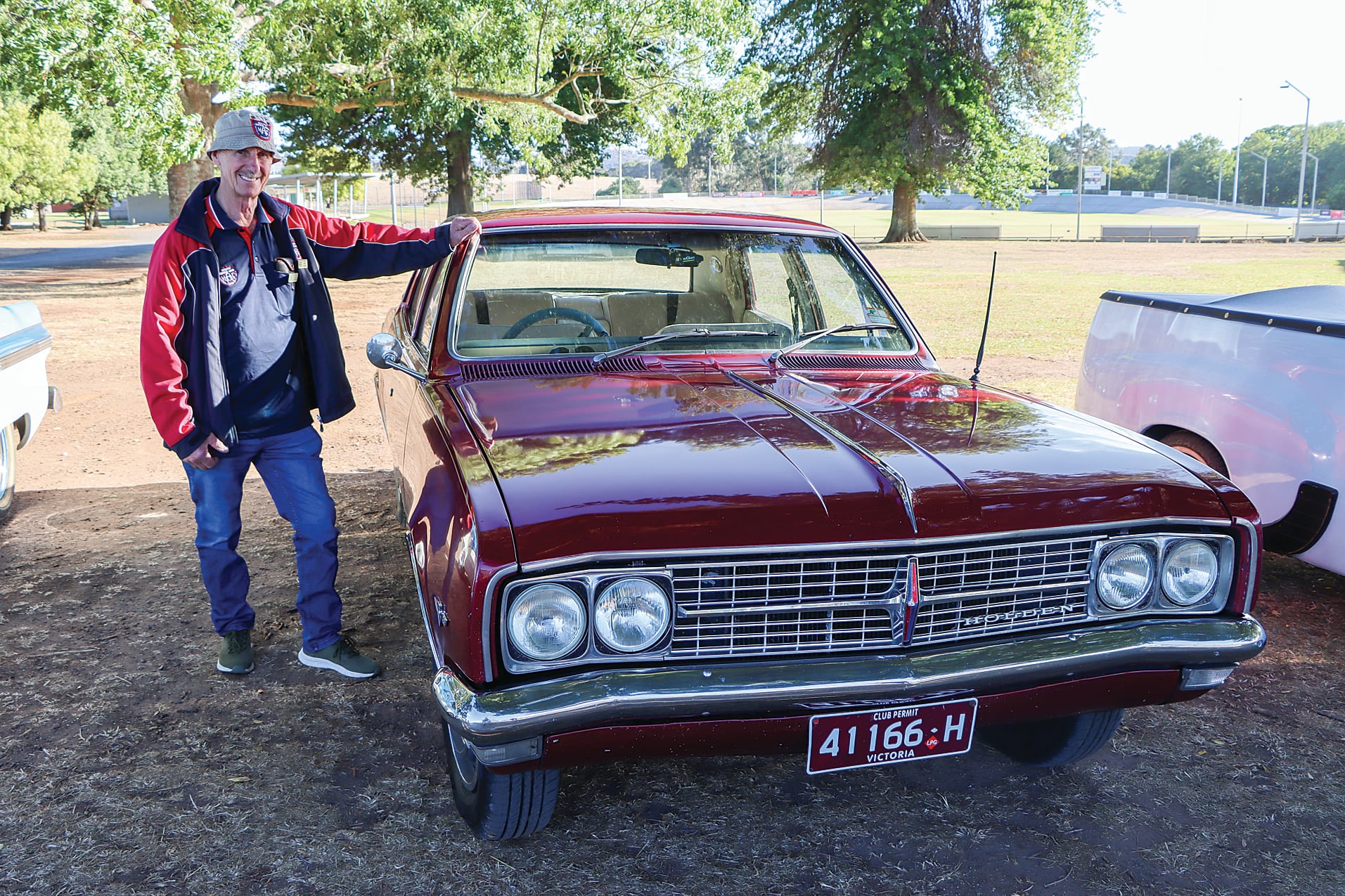 Geoff Cooper with his 1968 Holden Brougham, the original V8 Holden. A35_1025