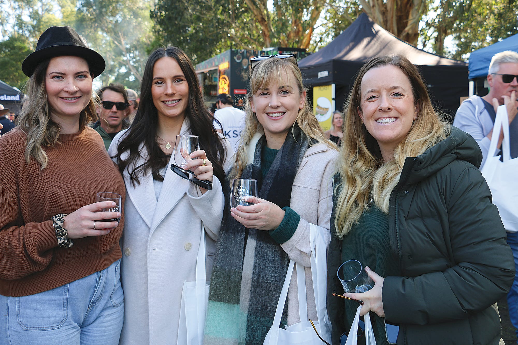 Brit Kilpatrick, Teegan Peattie, Maddie Dowel and Katherine Jackson at the Loch Food and Wine Festival.