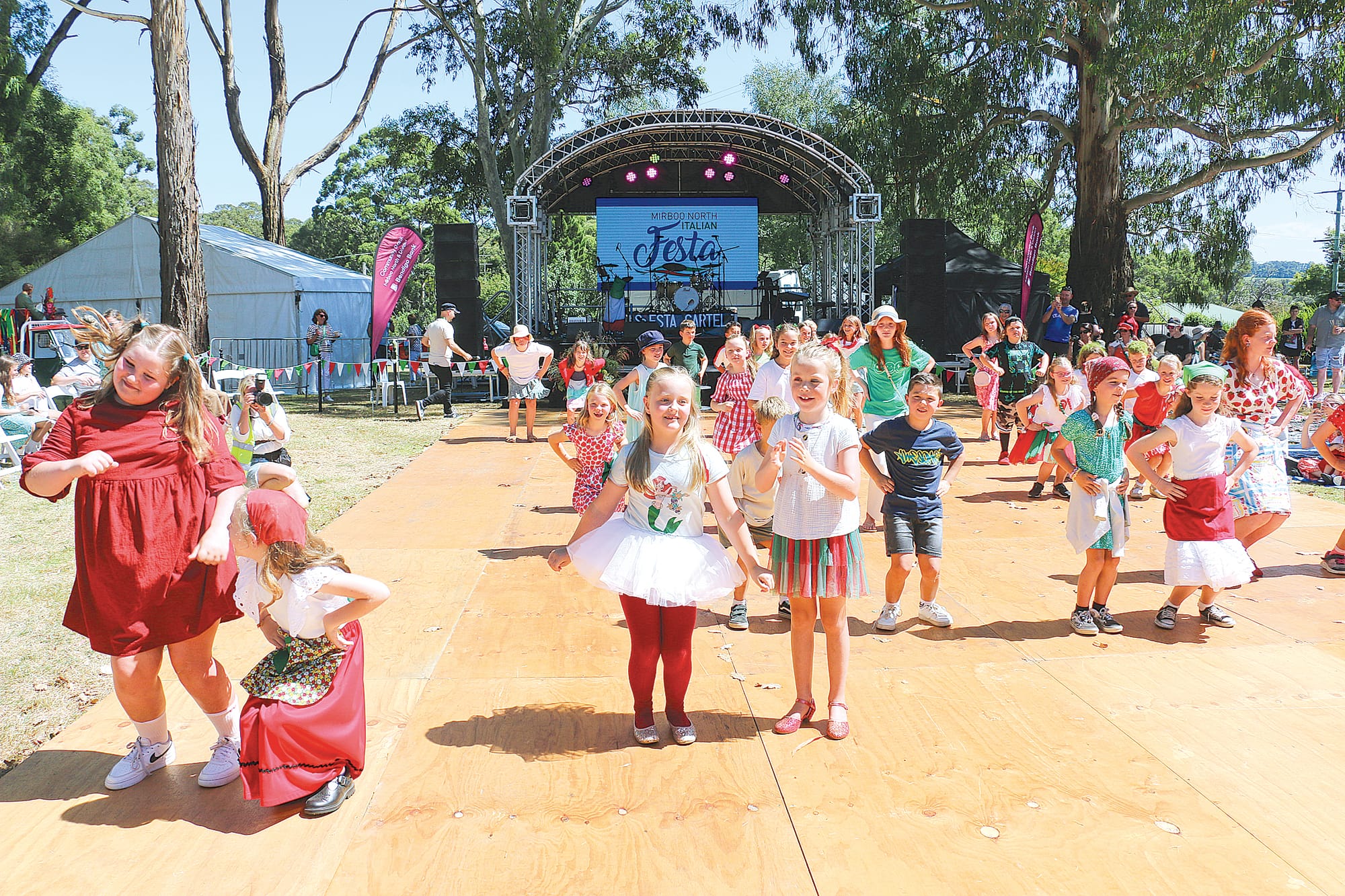 Students from Mirboo North Primary School provided entertainment at the Italian Festa in 2024.