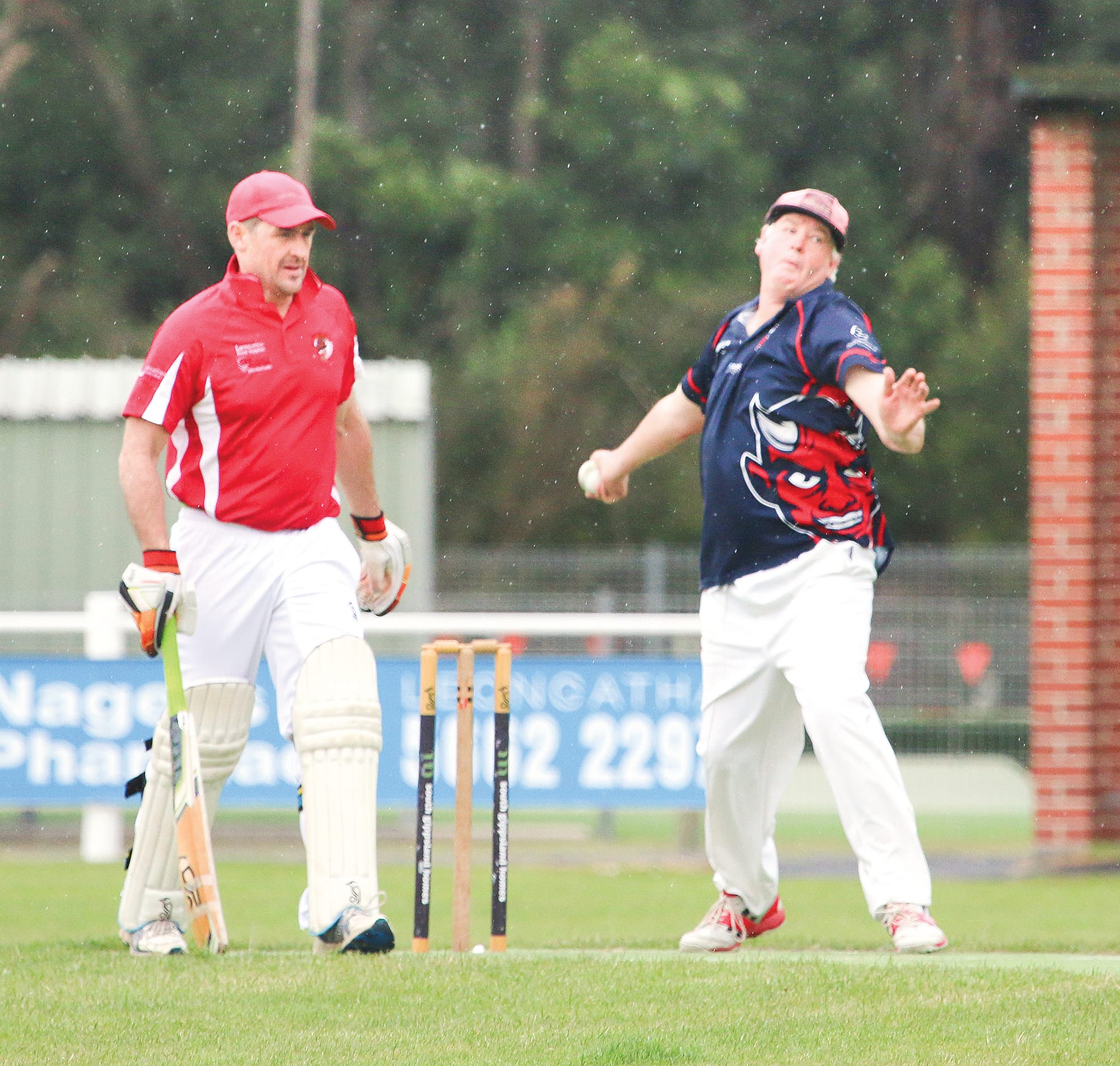 Kieran Brown strives for the breakthrough for Meeniyan but the Nerrena bats were on top in B Grade.
