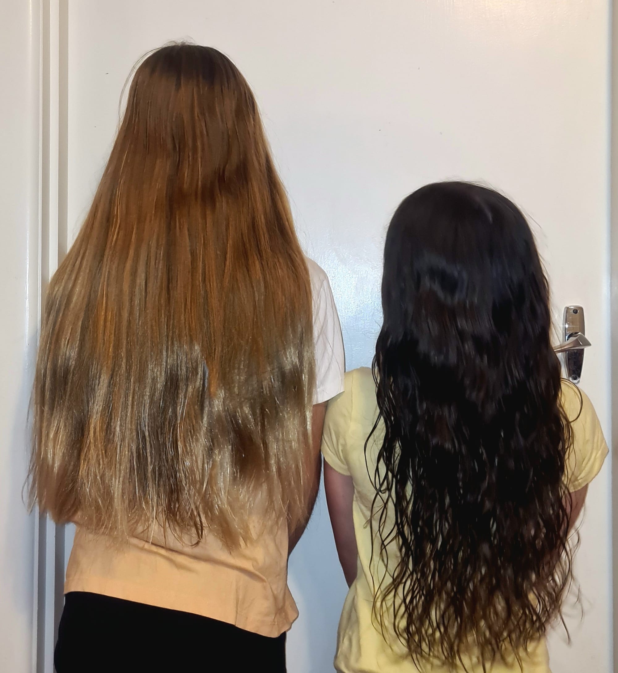 20cm of Annabelle and Maddy’s hair will be cut off at a school assembly and donated to those experiencing hair loss as a result of an illness. 