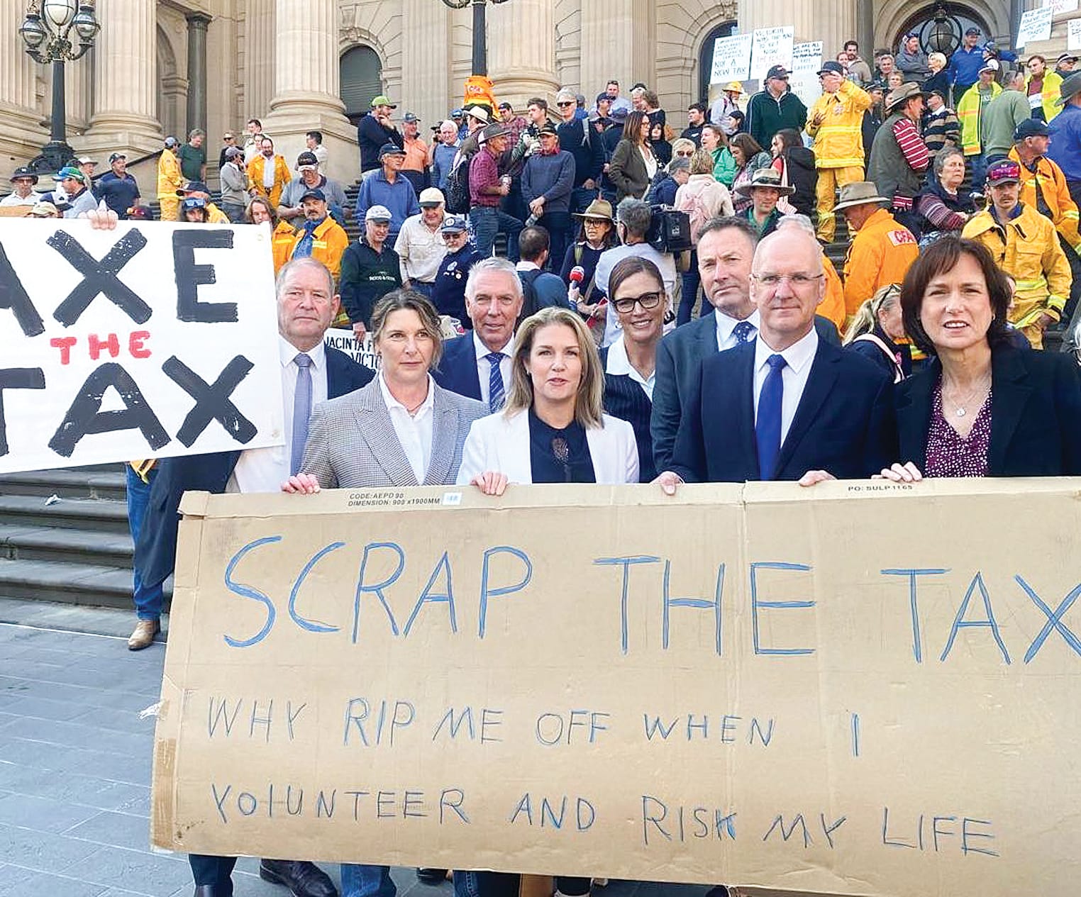 Over 500 people rallied against increases to the fire levy last Tuesday with protests expected to be even larger today. 