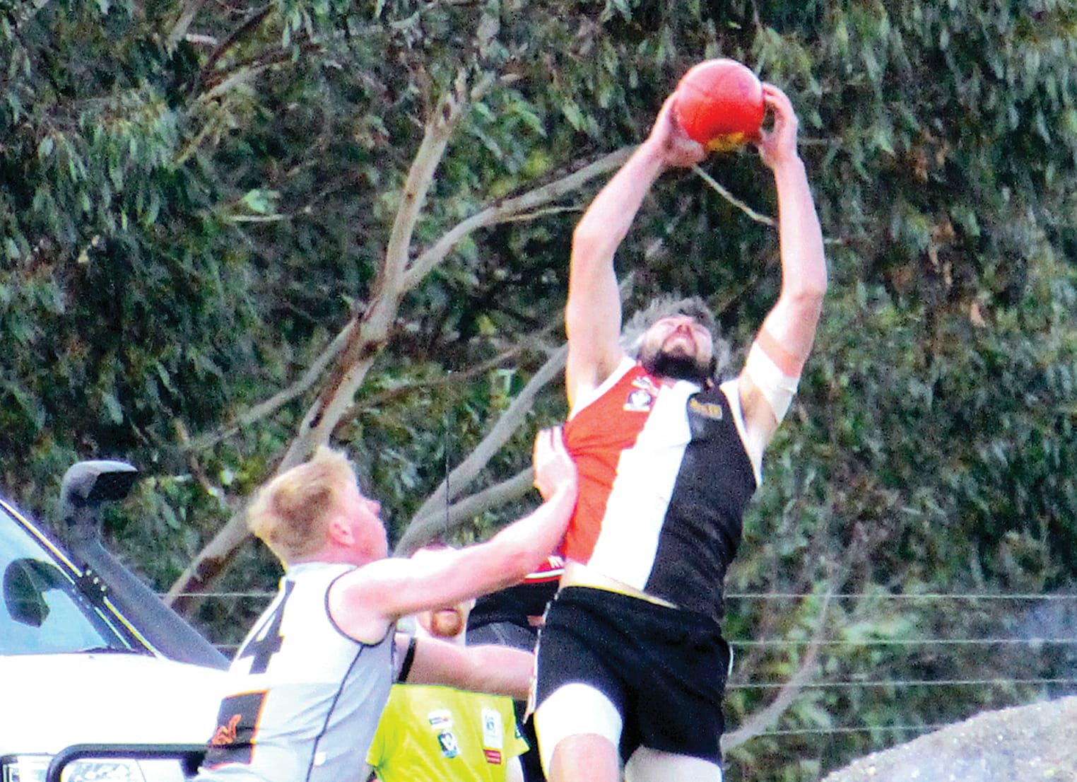 Aiden Simmons flies for the Saints.