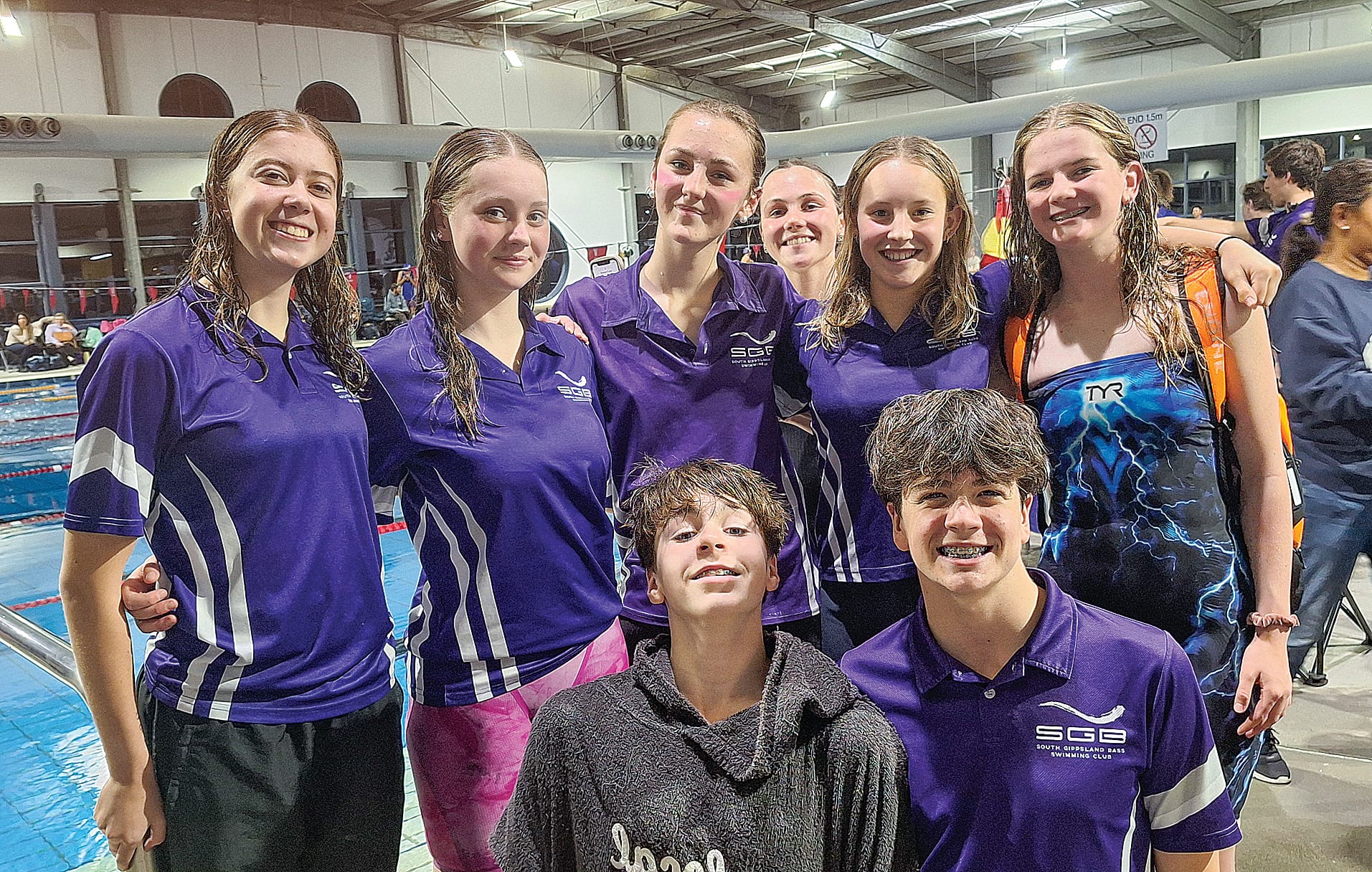 Senior swimmers enjoy returning to the pool.
