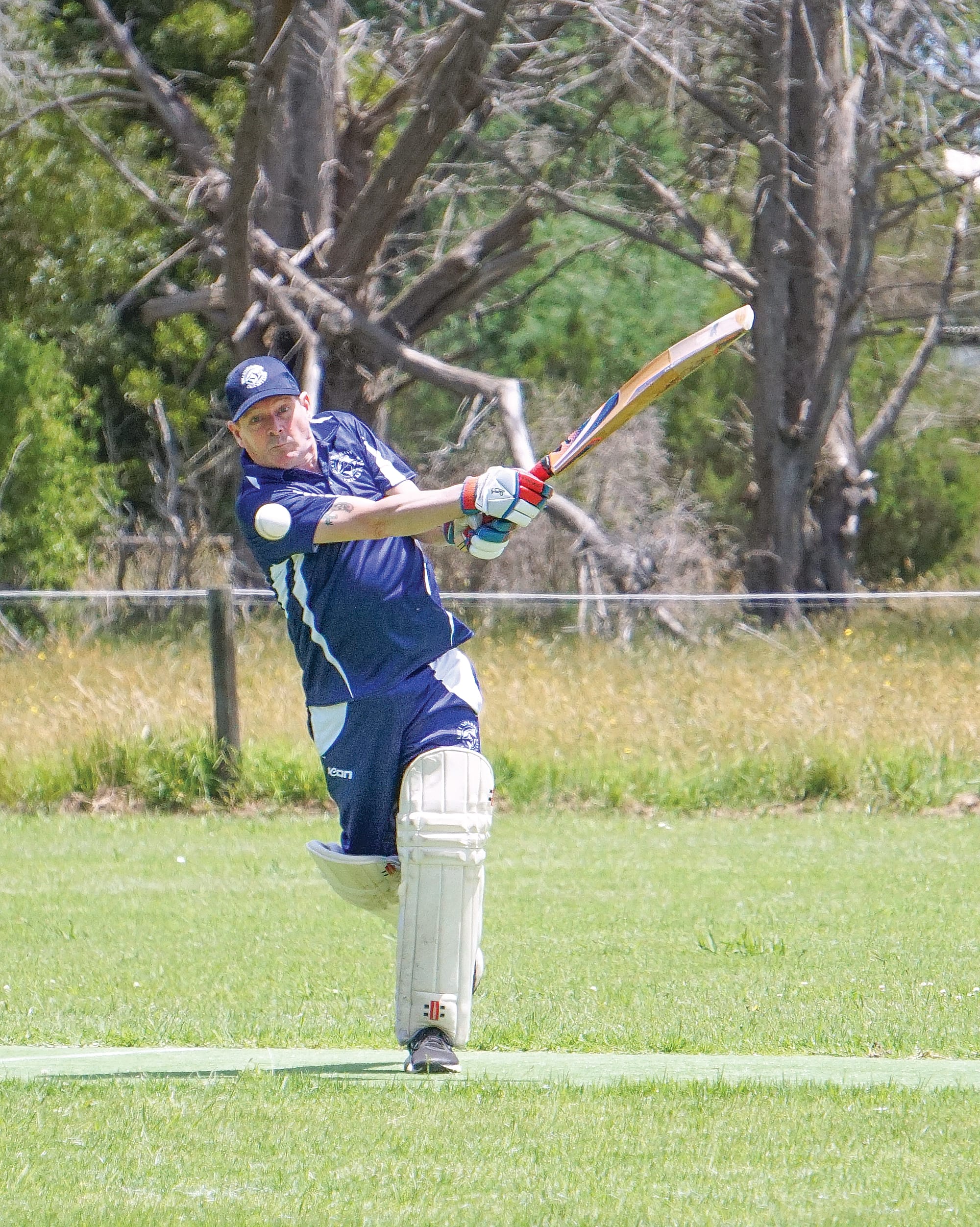 Hammer hits out a cracking shot.