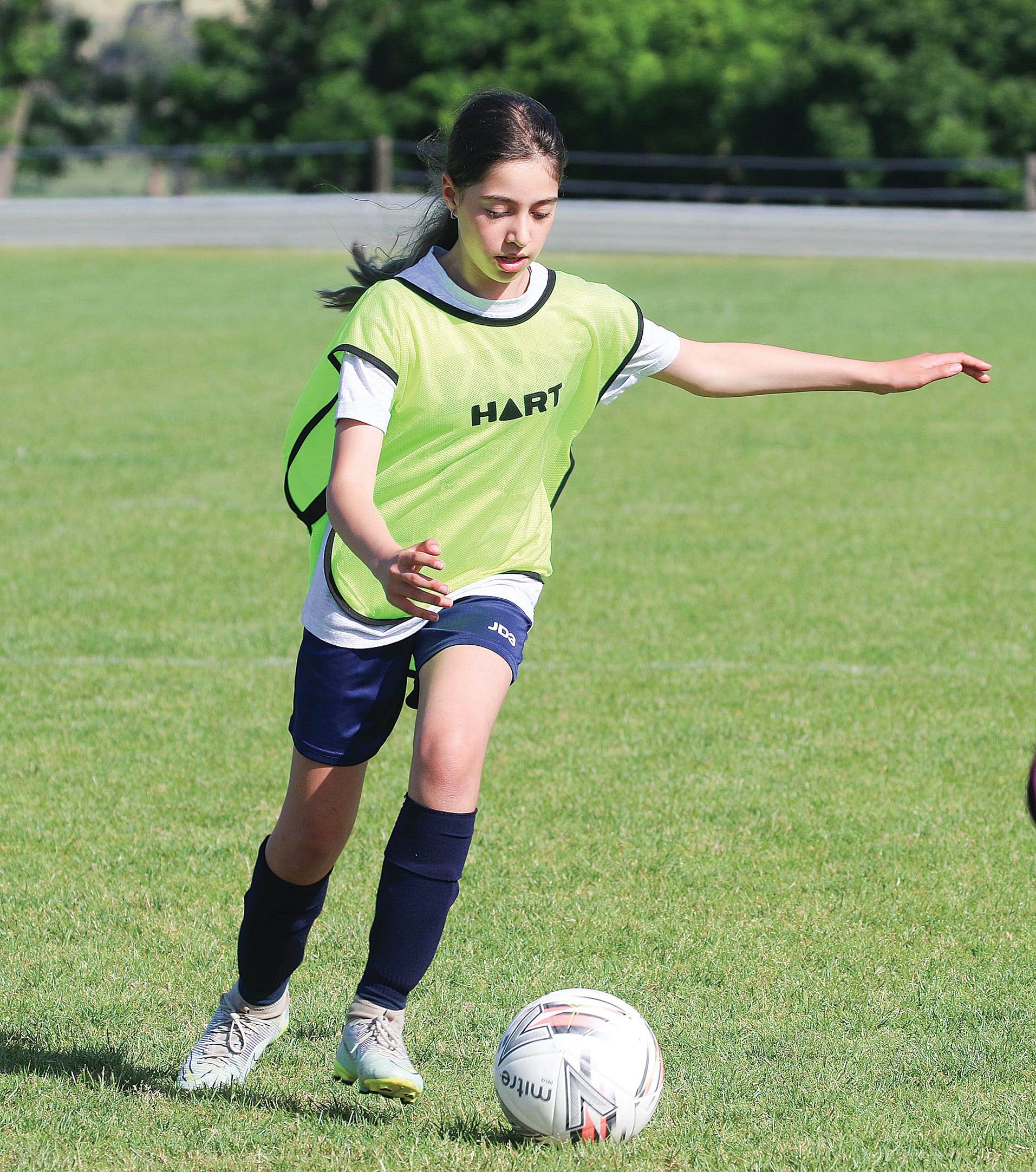 Zara Nobile looks to send the ball down the field for her team during Go Fives.