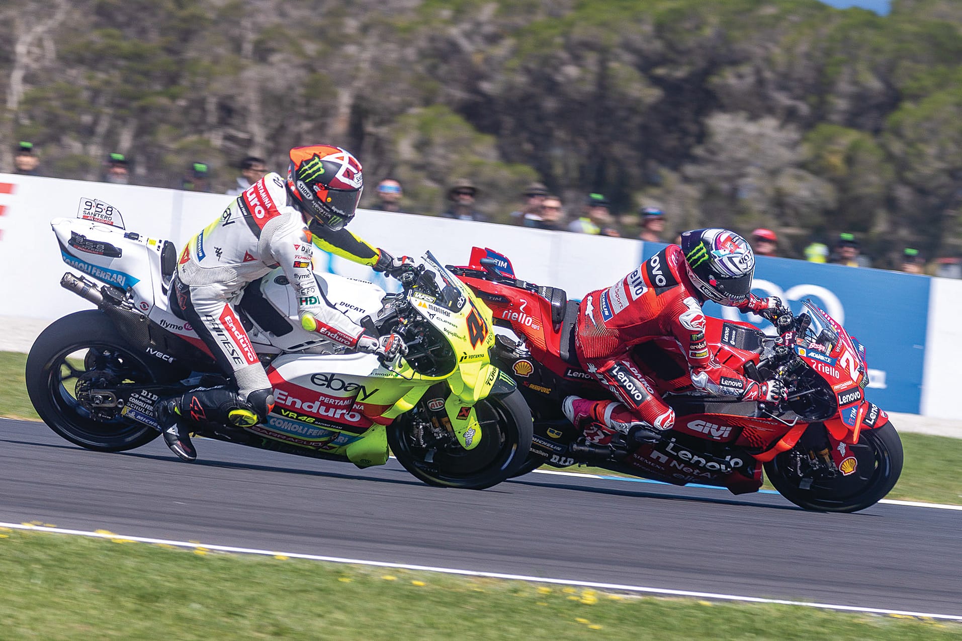 Fans love the shoulder-to-shoulder racing that brings MotoGP alive in 25. Photo: Peter Cleeland.