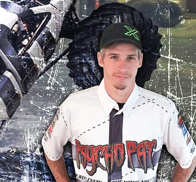 Canadian PsychoPAT steps to the stage behind the wheel of MonstaTron.