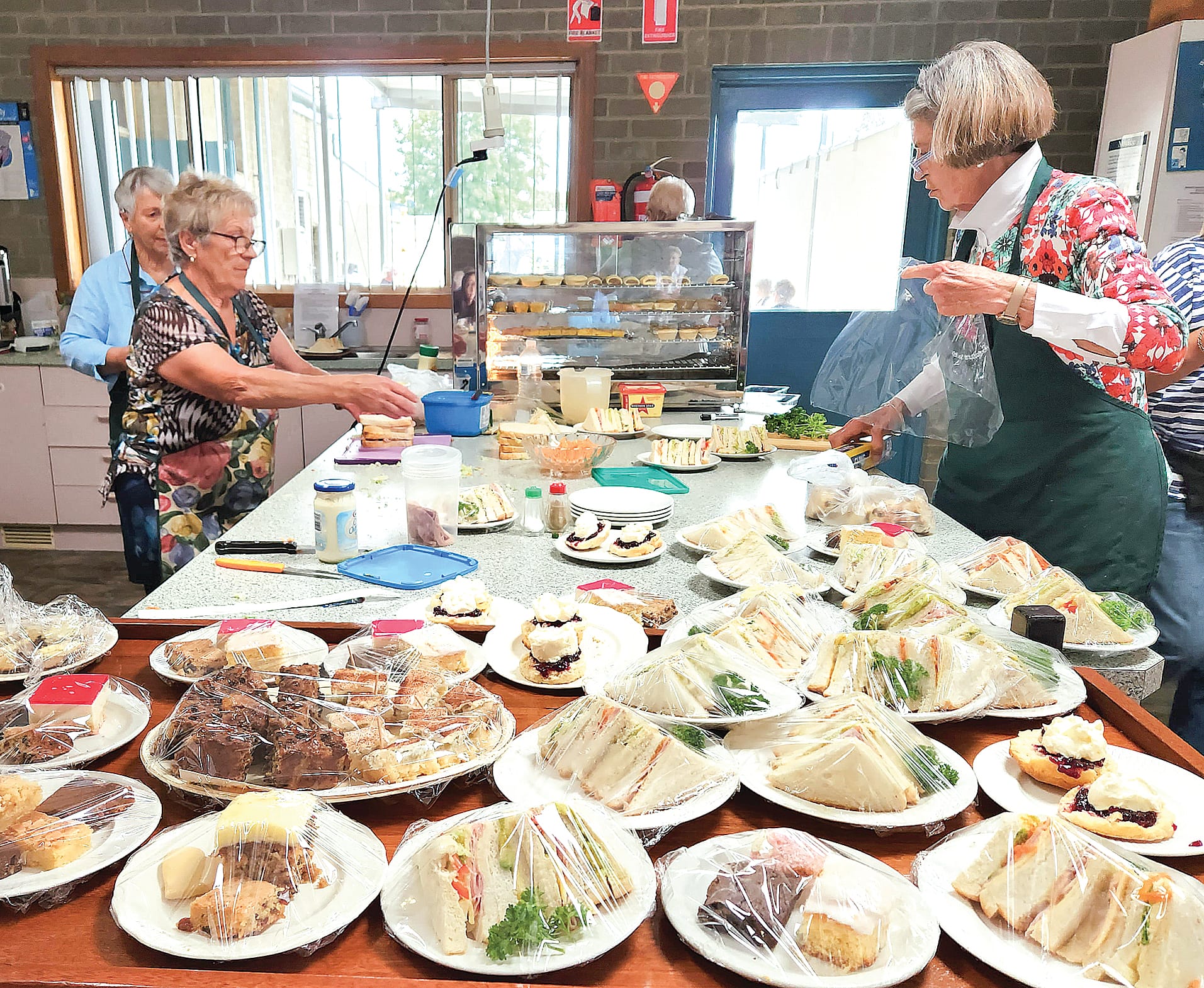 The catering crew are gearing up for a big weekend at the Welshpool and District Horticultural Society Spring Show. 