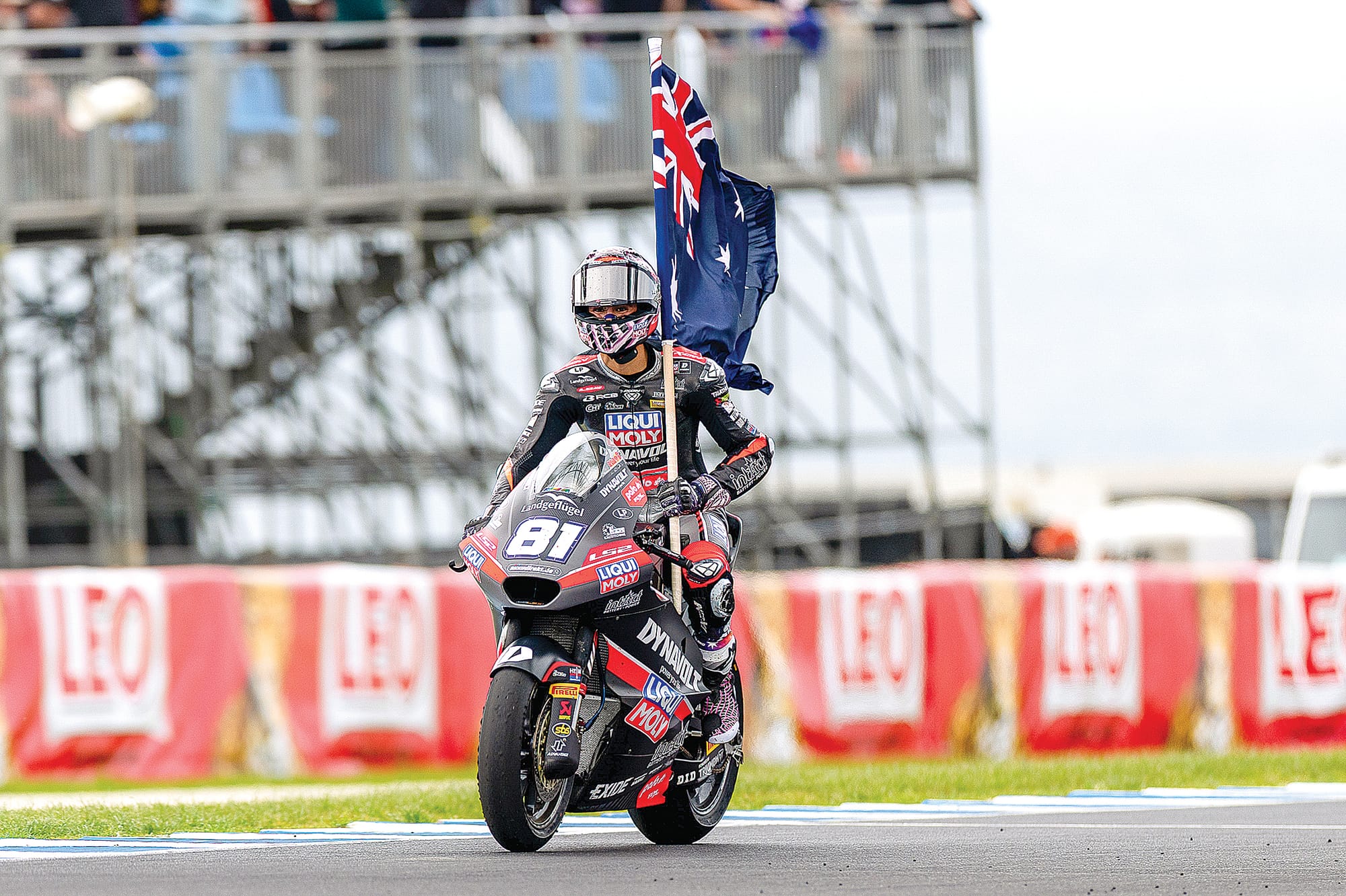 Senna Agius wins the Moto2 GP at Phillip Island.
