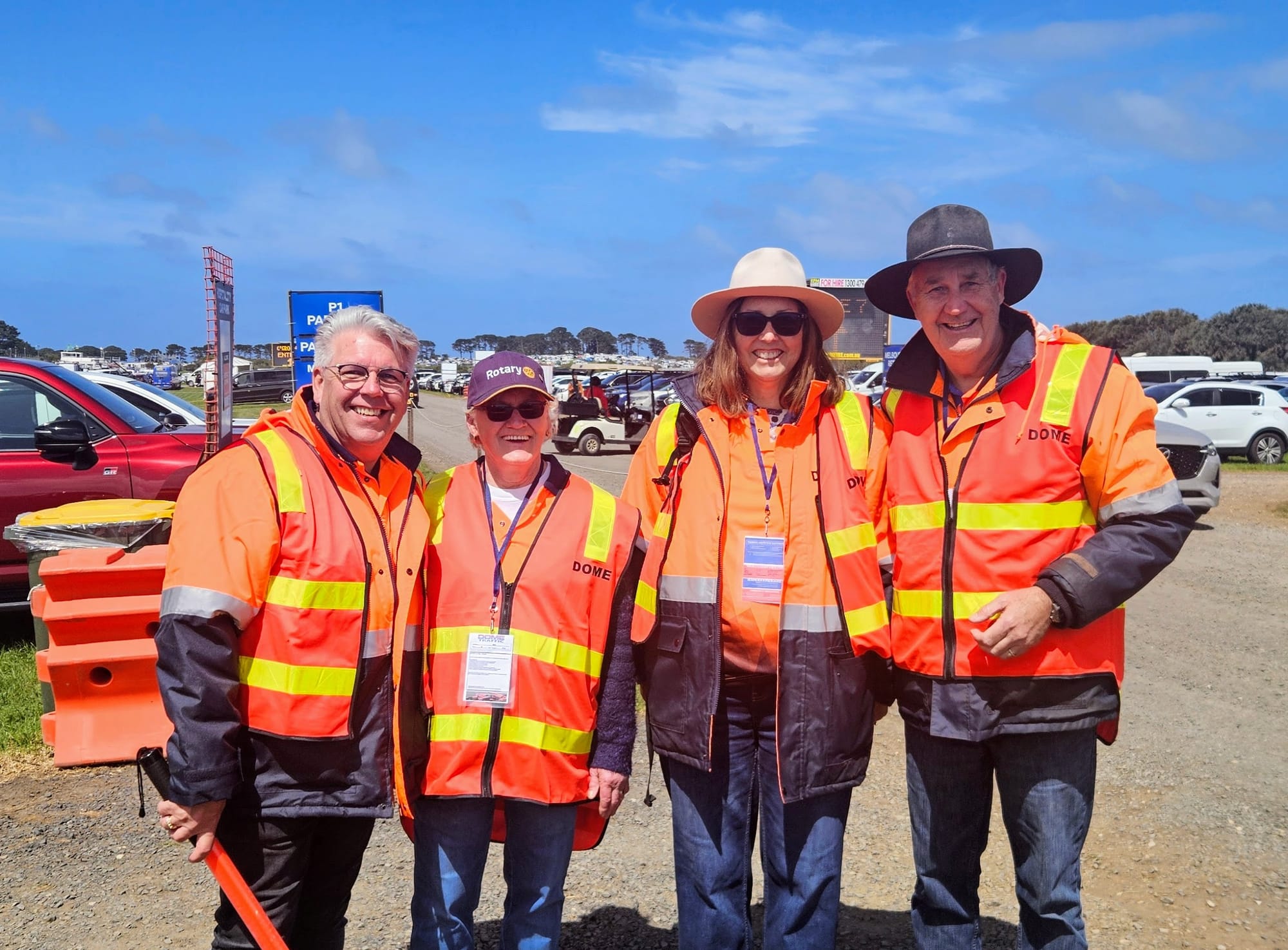 Rotary volunteers steer MotoGP parking to aid new hospital courtyard