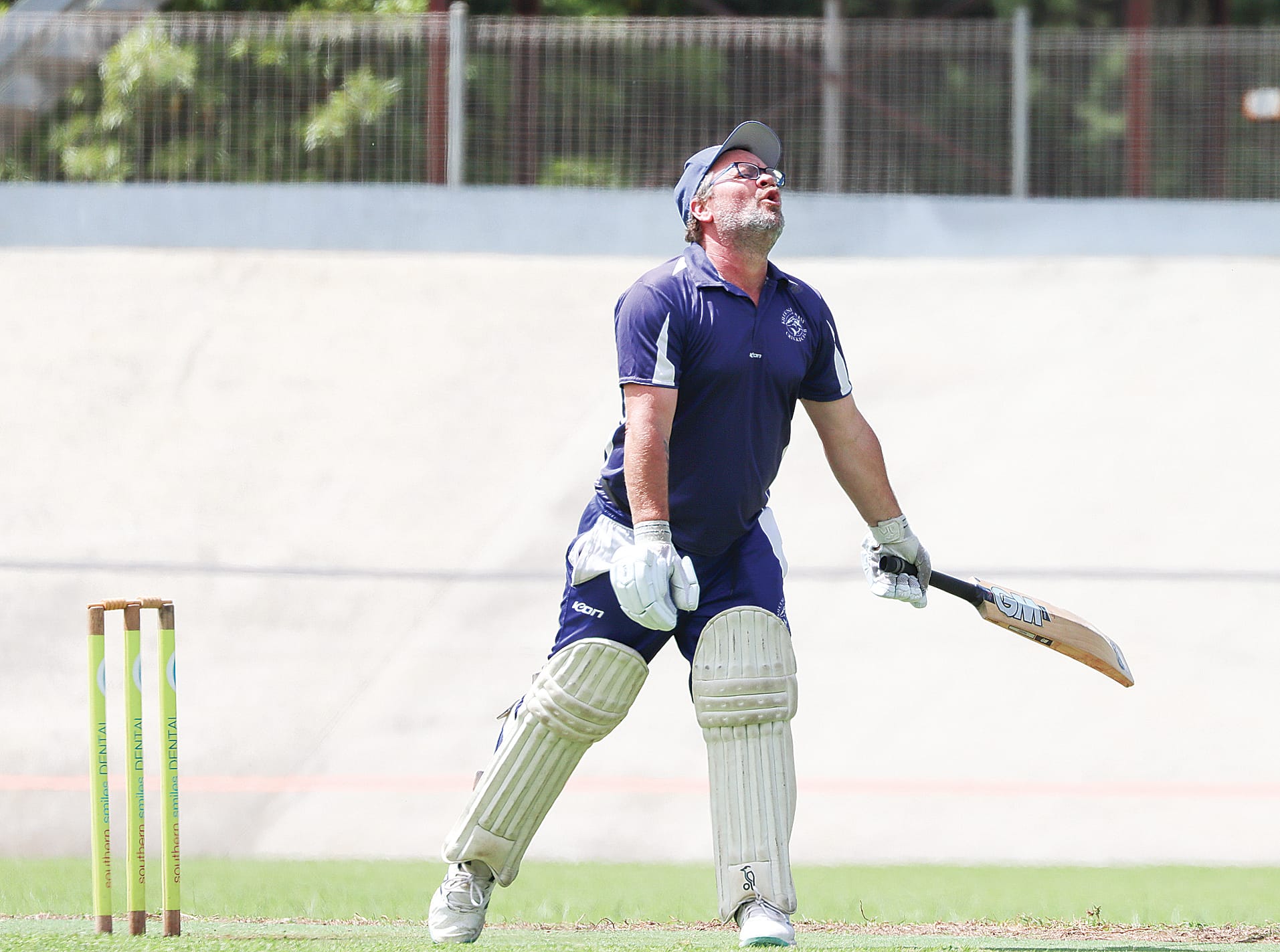 Daniel Bettles is disappointed to have played and missed, but made an important 20 runs. A38_4225