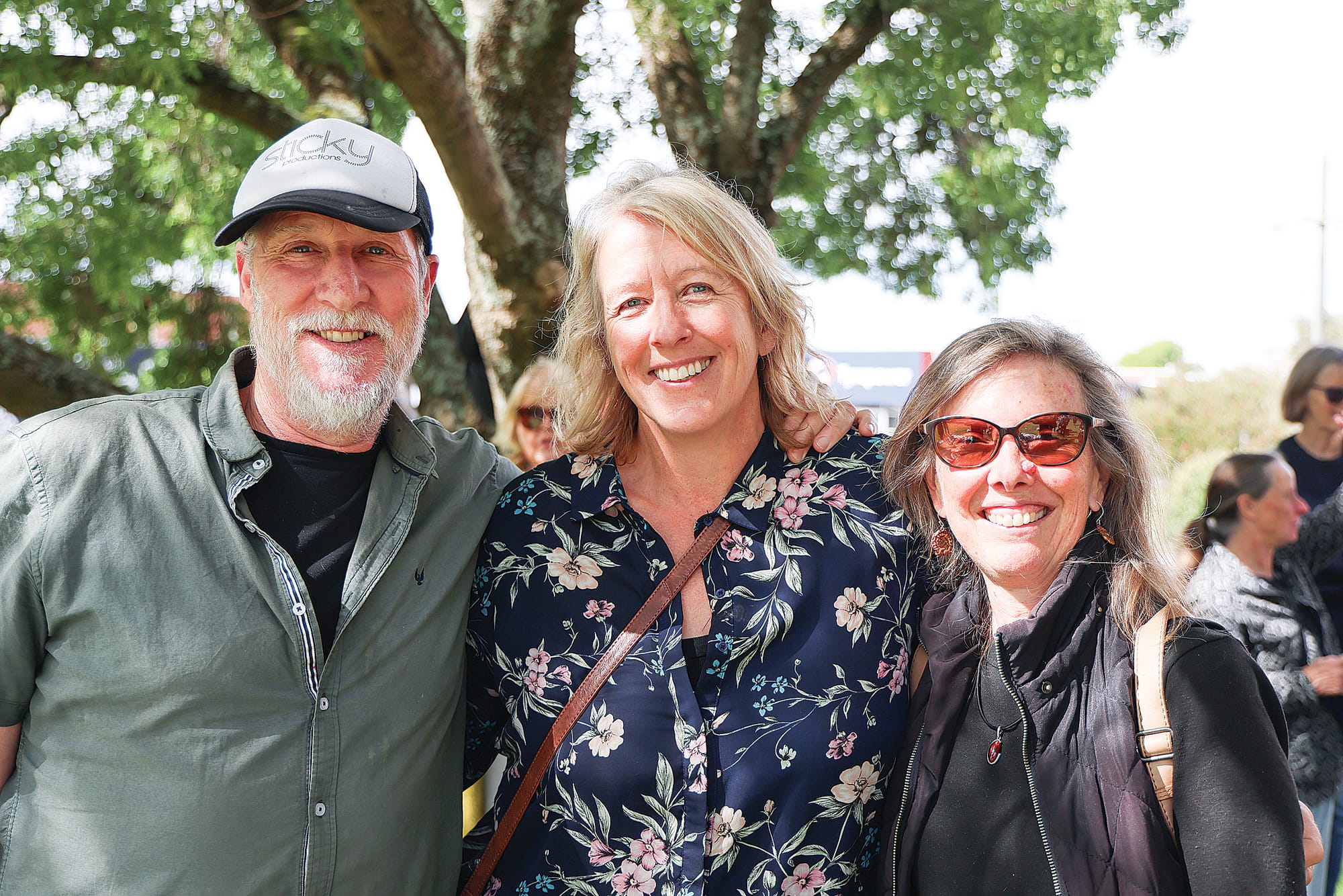 Warren and Aissa Reed, and Leanda Michelle voiced their support for an arts and community space at the site of the former Wonthaggi Technical School. B59_4625