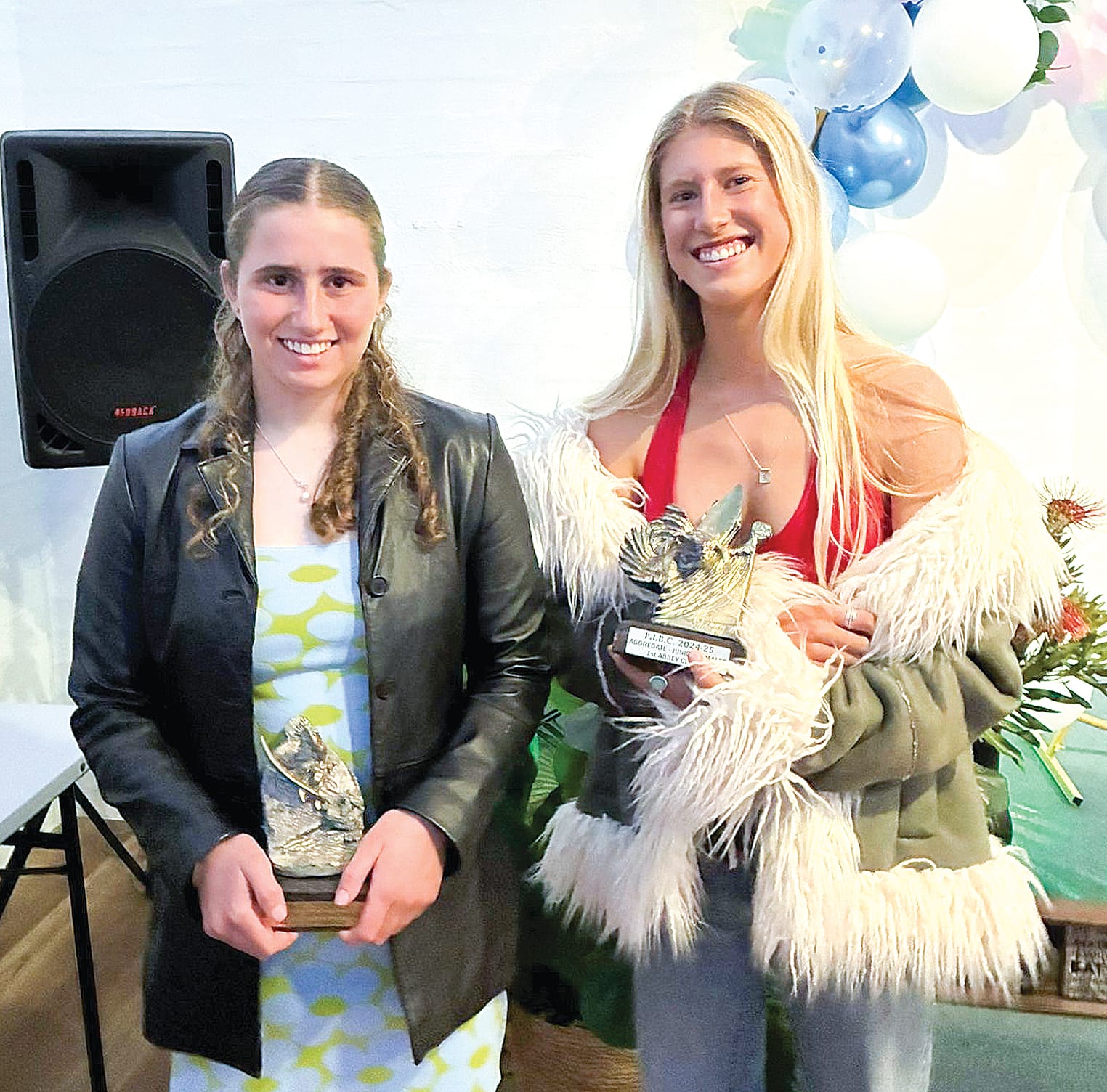 Junior women’s champs – Lillian Bassed and Abby Clarke.