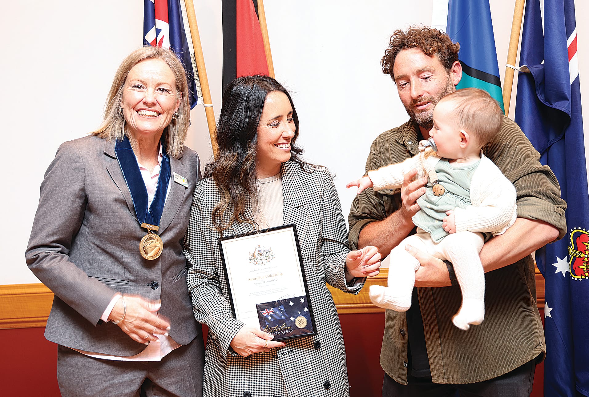 Carolina Irvin and family with Mayor Cr Rochelle Halstead at last week’s Bass Coast Citizenship Ceremony. B81_4325