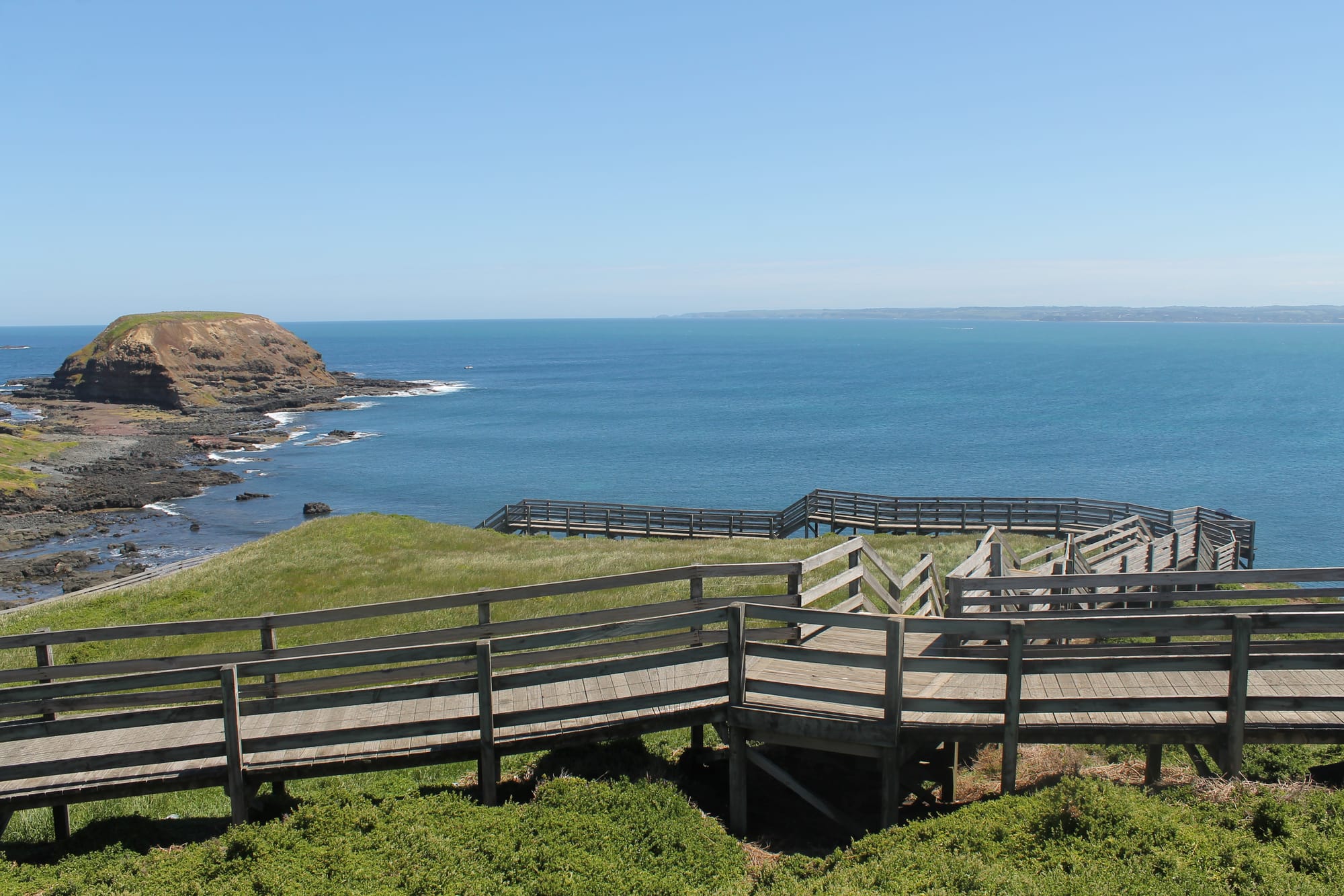 The boardwalks have reopened today at The Nobbies with the sun shining.