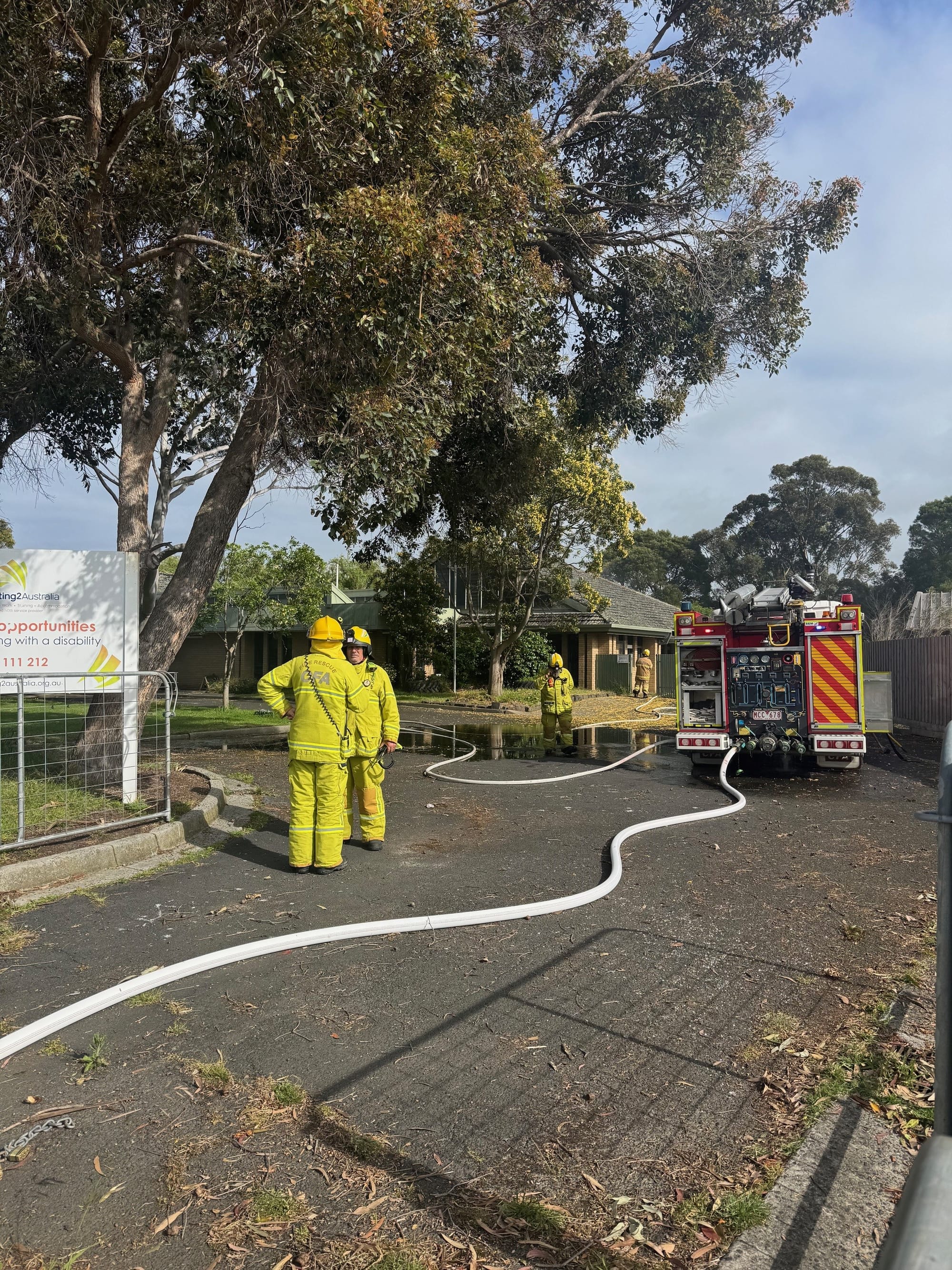 Roof fire in Murray Street premises