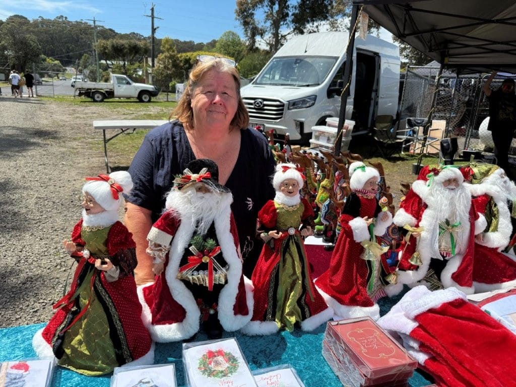 With Christmas just around the corner, Sian Evans of Croydon had some good ideas for the Christmas table at her stall at the Foster market on Sunday.