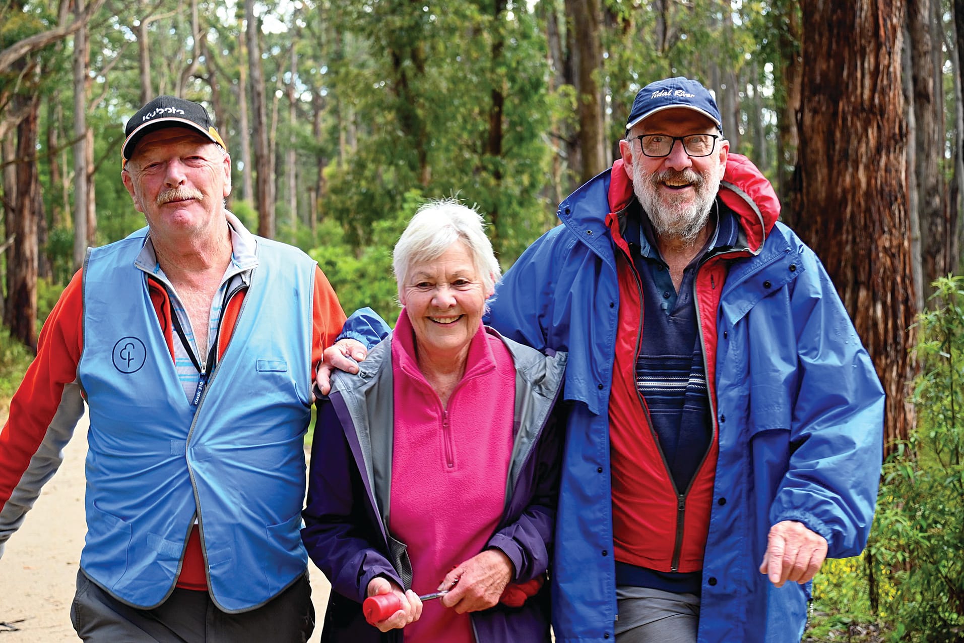The park walking crew take it easy on Saturday.