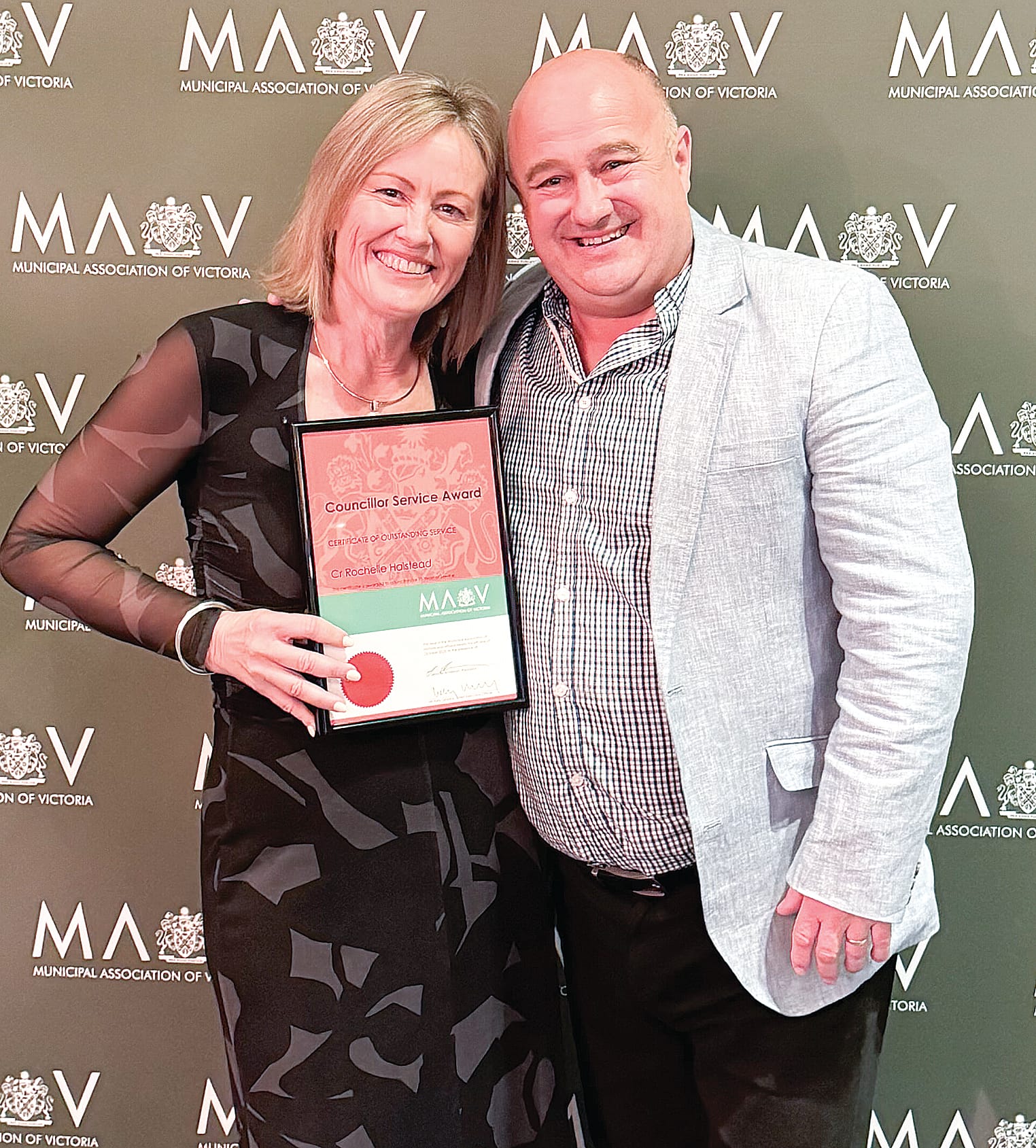 Rochelle Halstead honoured with MAV service award
