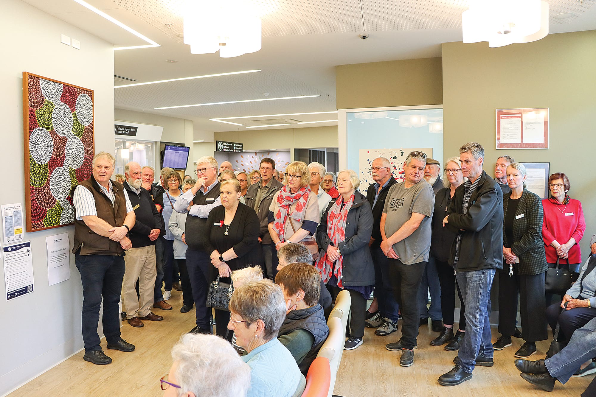 Some of the large crowd that attended the official opening of the Memorial Walk. A75_4225