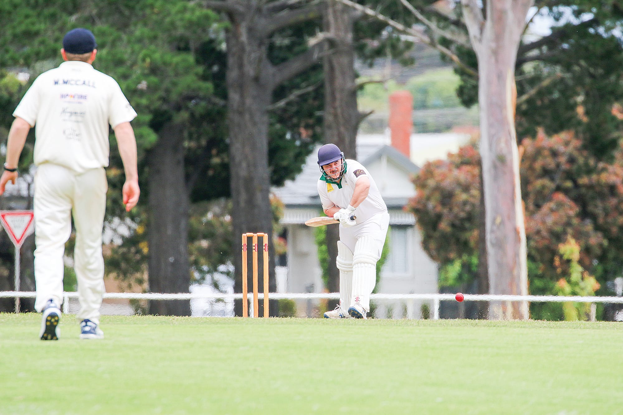 Leongatha Town captain Jesse Giardina made 24 runs on Saturday. Tk19_4725