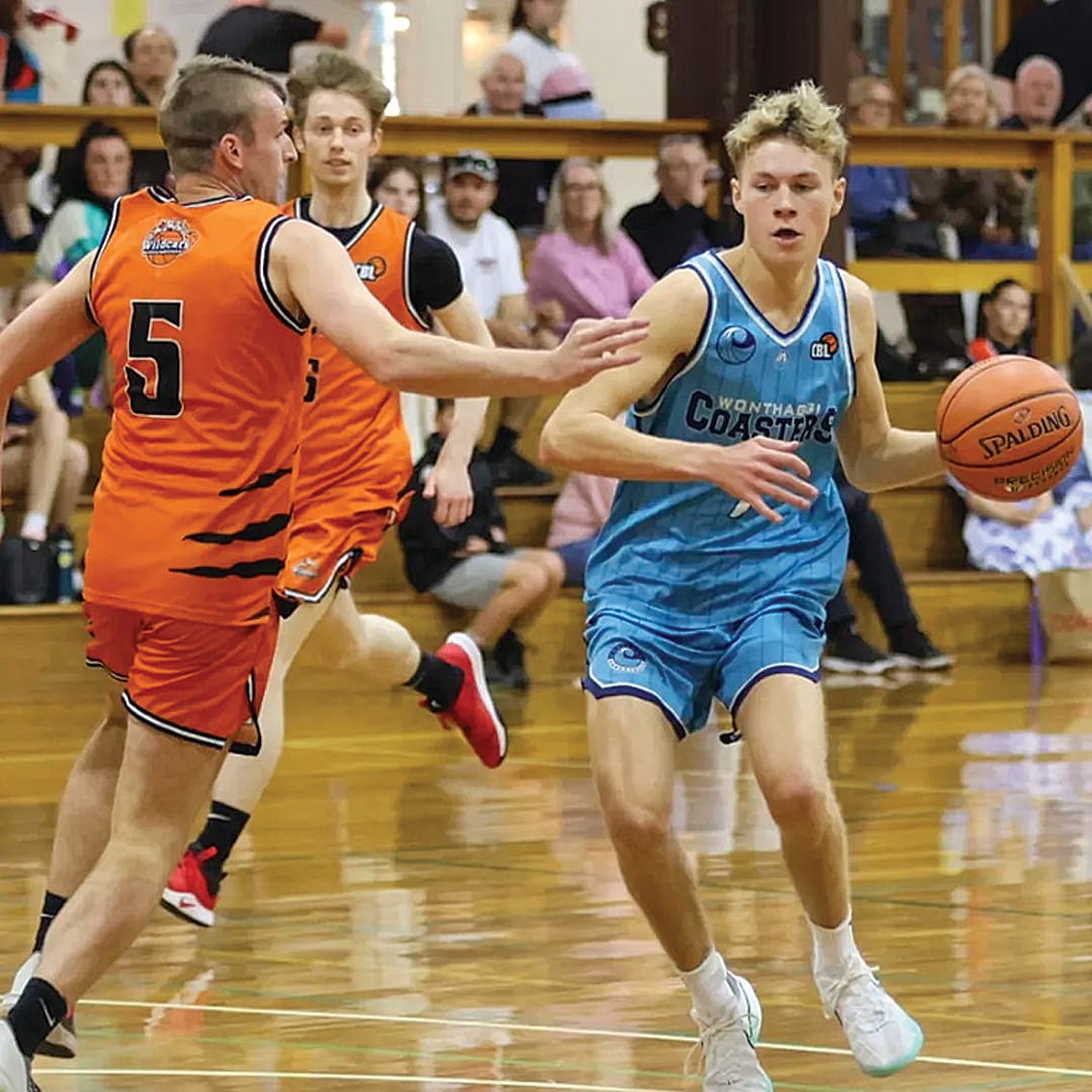 Zac Mabilia was finding his Coasters teammates with pinpoint accuracy last weekend. Photo: Basketball Victoria and Sharon Freeman.