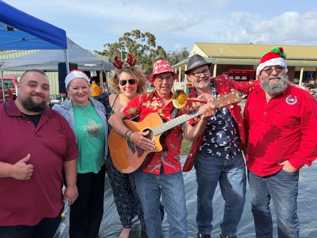 Grantville carols survive a windy start for a tuneful finish
