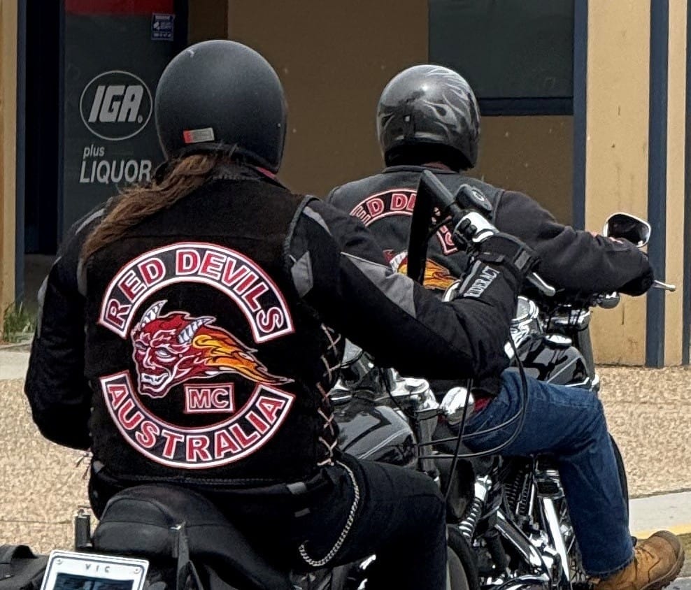 Red Devils motorcycle gang rolls into town
