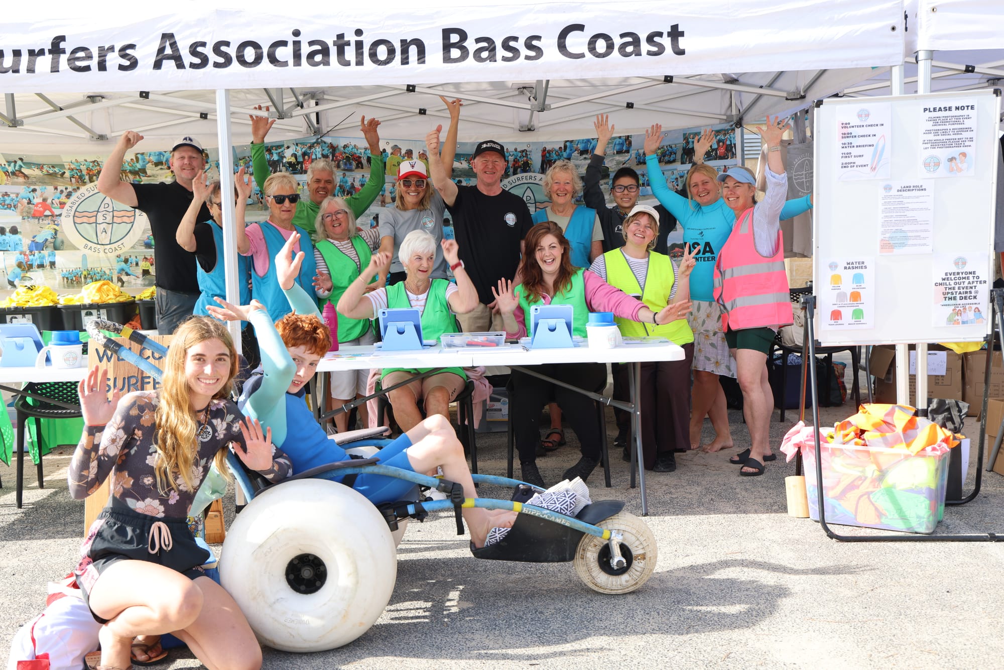Day in the surf for the disabled at Inverloch