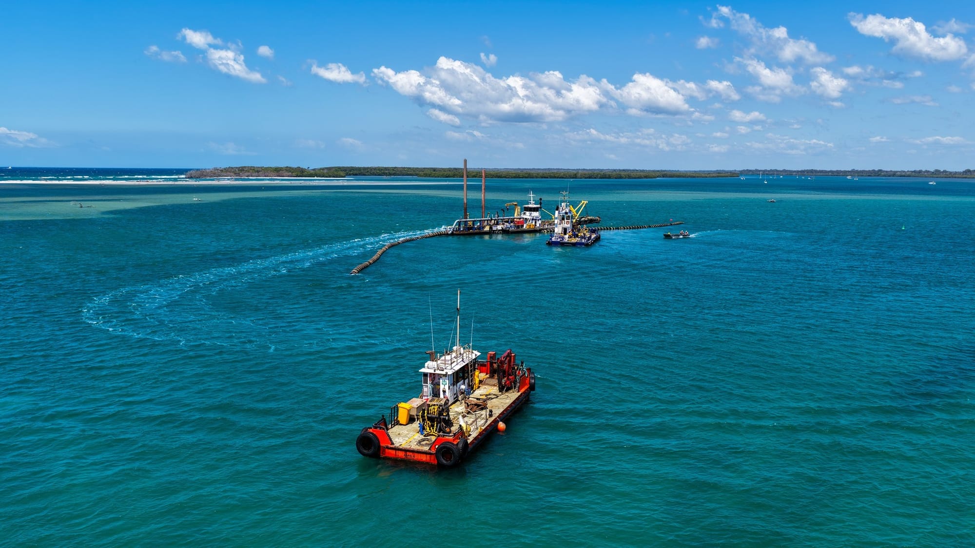 Suction dredge on its way to Inverloch