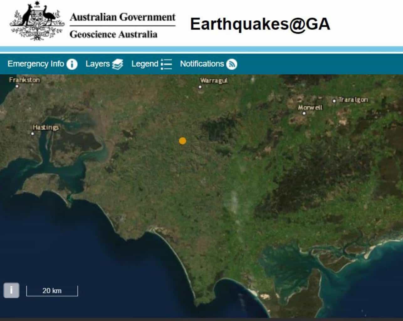 Monday night earthquake hits Poowong post image